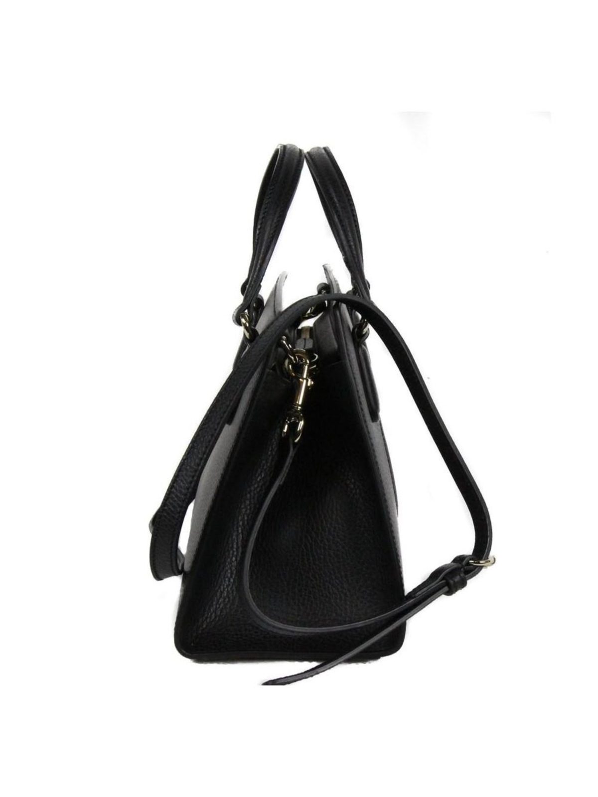Gucci Soho Leather Structured Small Tote Crossbody Bag Black
