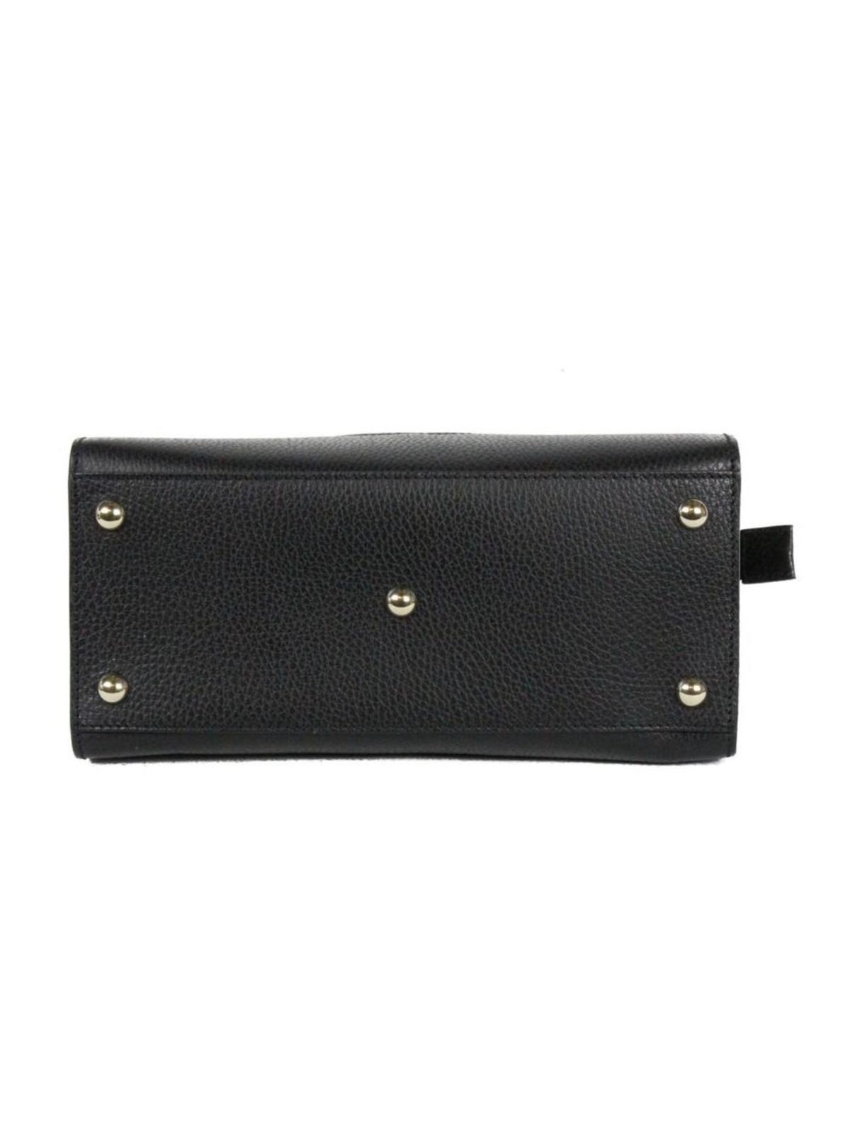 Gucci Soho Leather Structured Small Tote Crossbody Bag Black