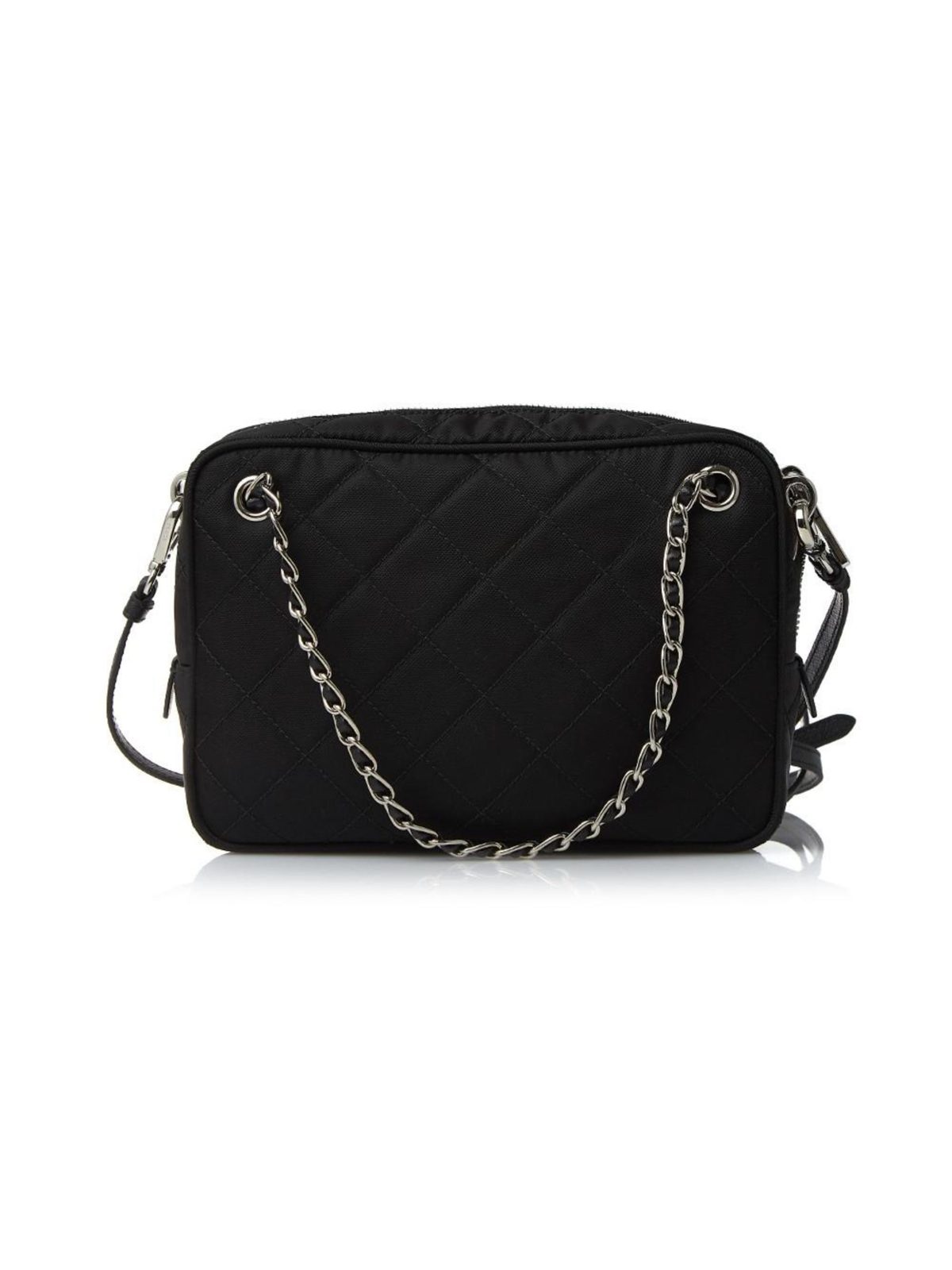Prada Re-Edition Nylon Quilted Black Triangle Logo Crossbody Bag