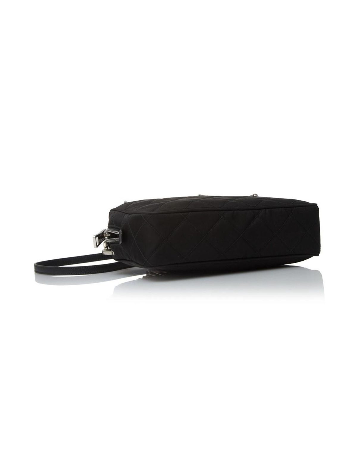 Prada Re-Edition Nylon Quilted Black Triangle Logo Crossbody Bag