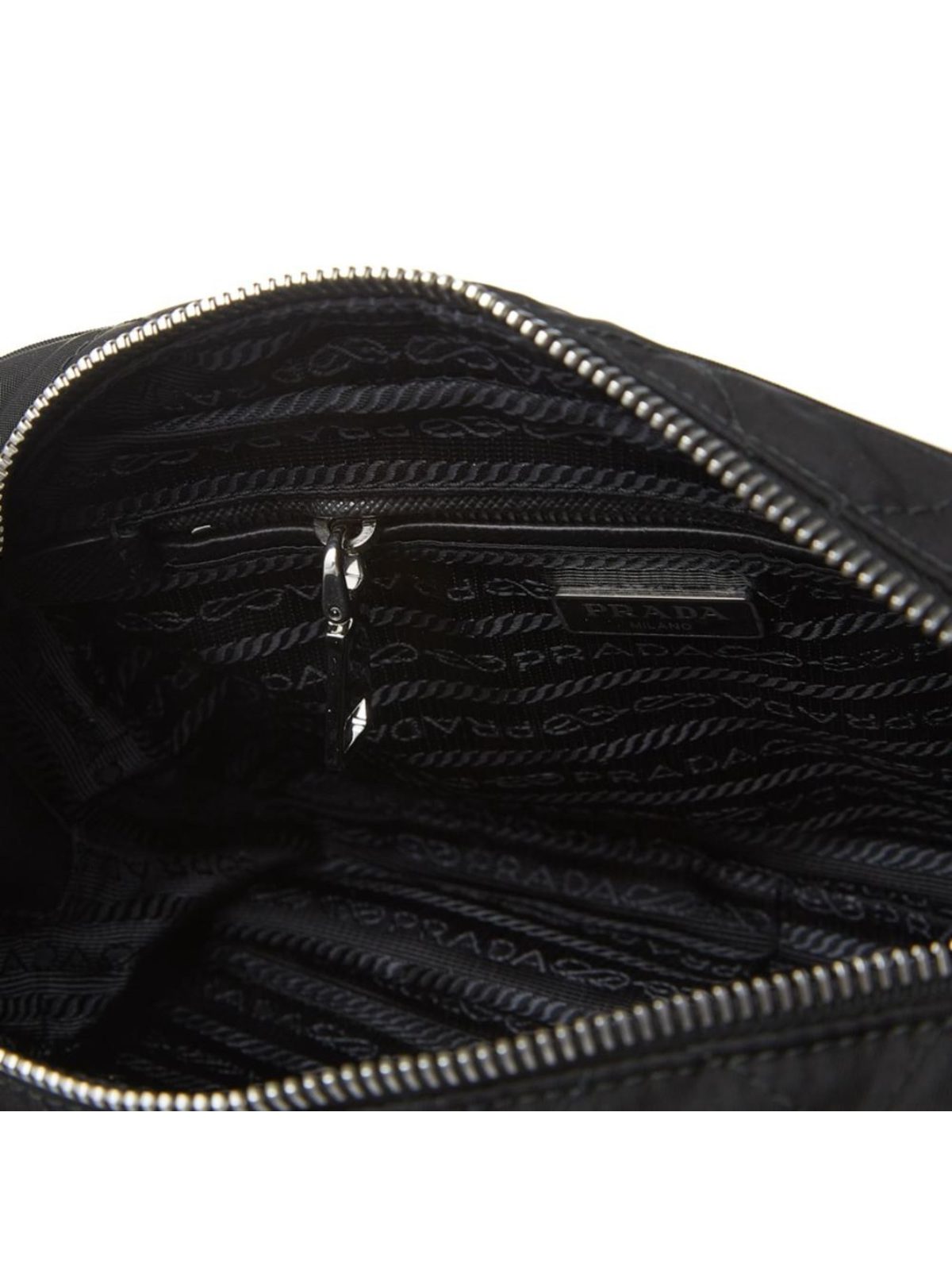 Prada Re-Edition Nylon Quilted Black Triangle Logo Crossbody Bag