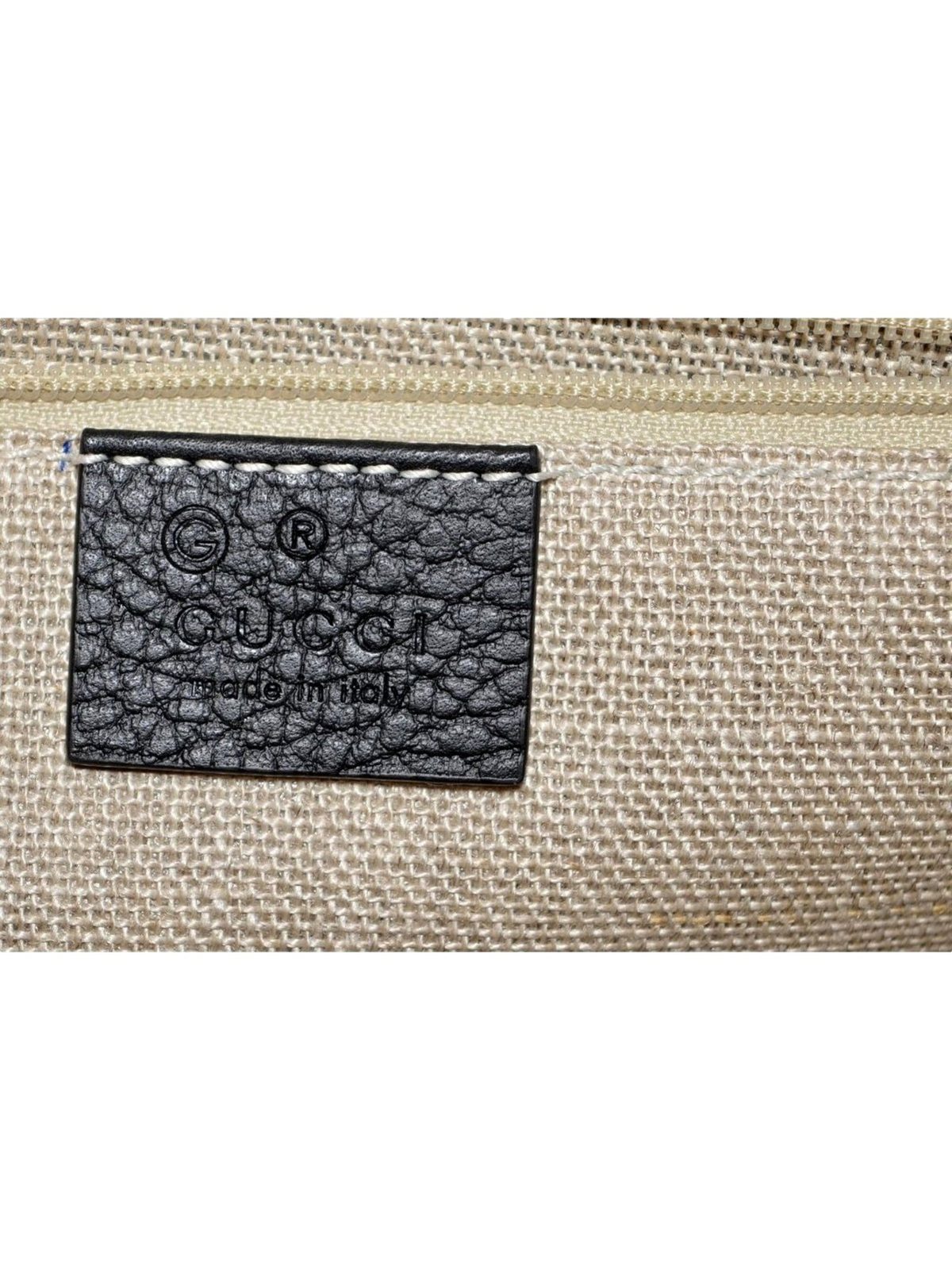 Gucci GG Marmont Crossbody Bag Black Pebbled Leather Gold Chain Interlocking GG
