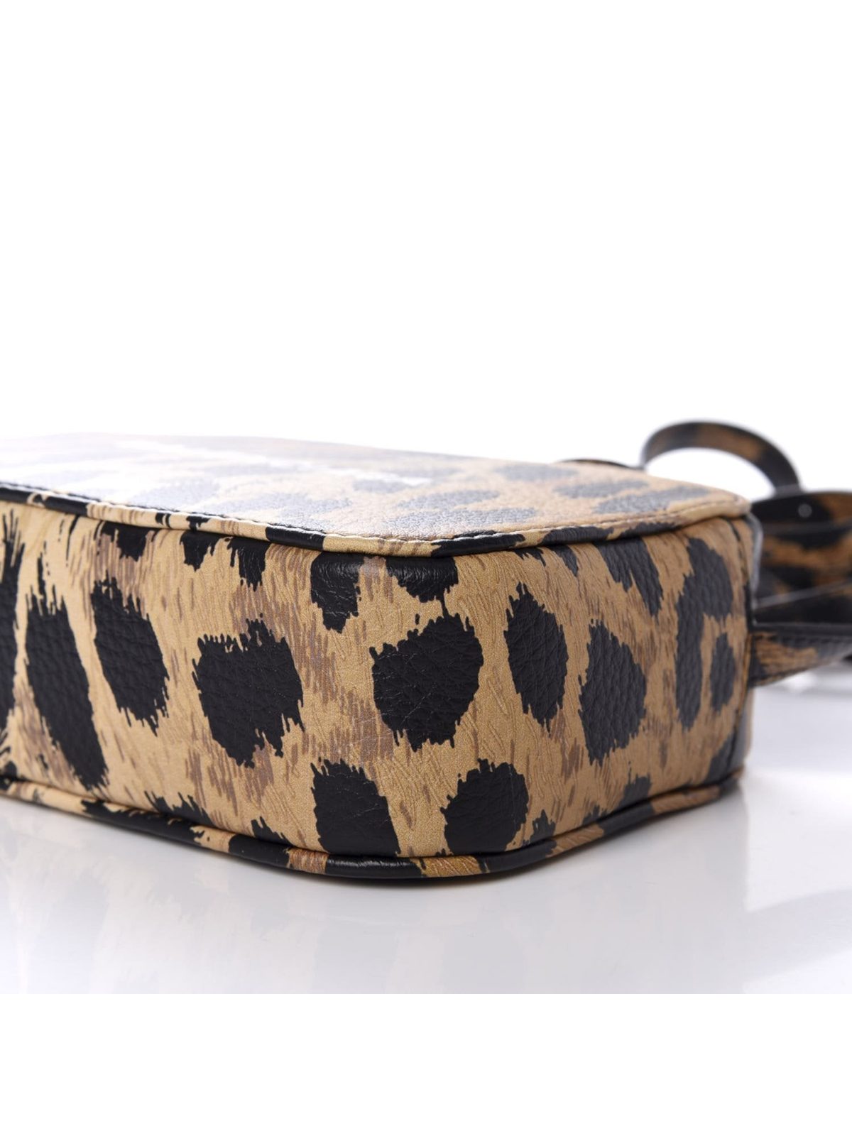 Balenciaga Calfskin Logo Printed Leopard XS Everyday Camera Bag