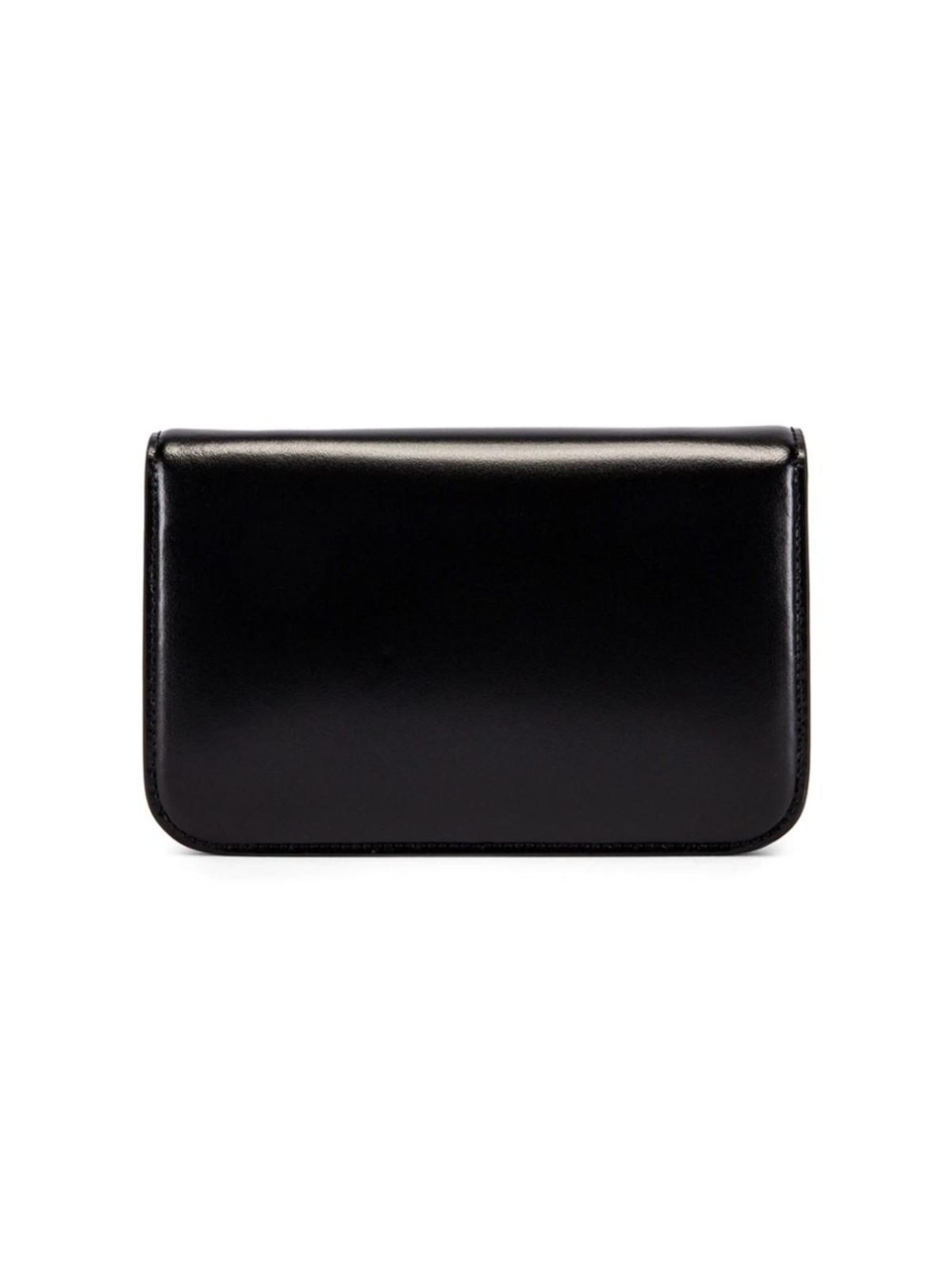 Balenciaga Black Shiny Calfskin Leather Chain Wallet Shoulder Bag