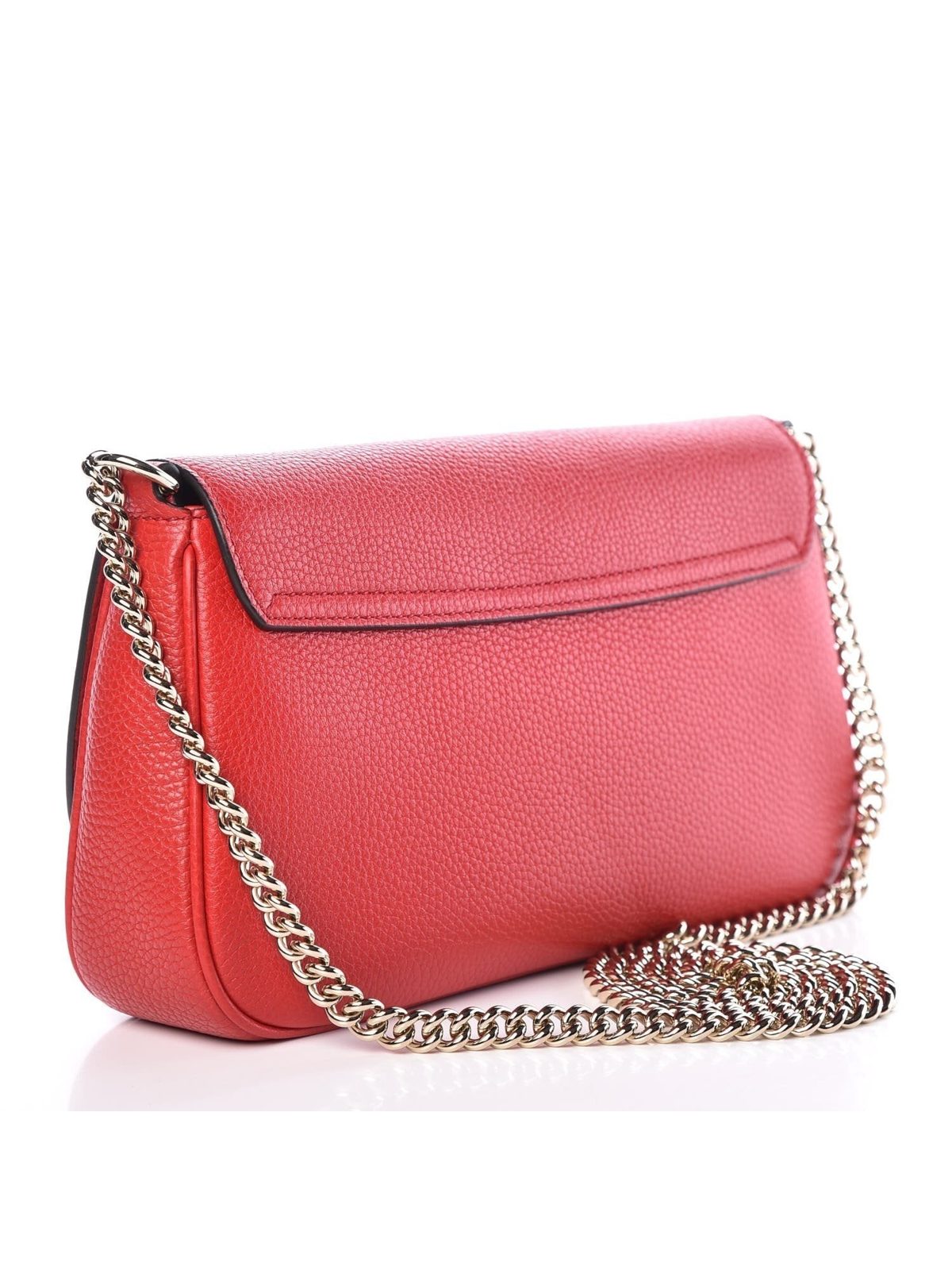 Gucci Soho Disco GG Tassel Chain Crossbody Flap Leather Bag Red