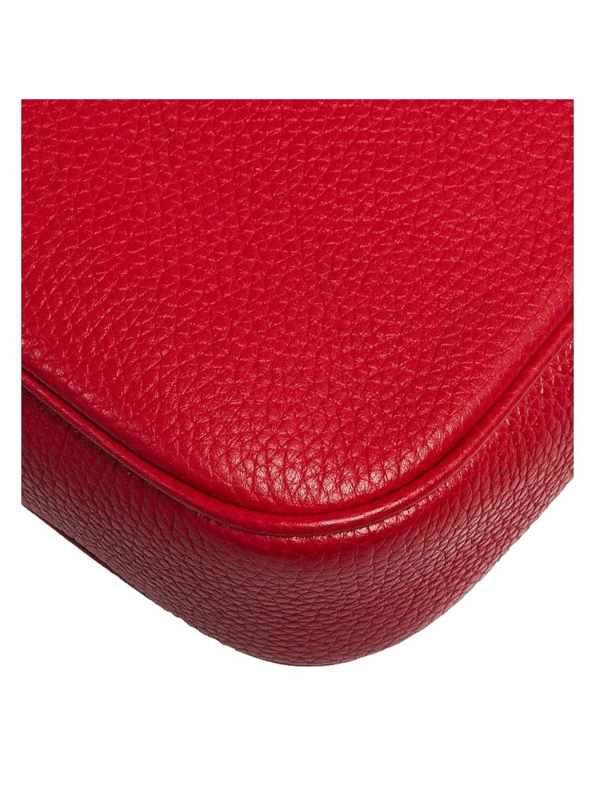 Gucci Soho Disco GG Tassel Chain Crossbody Flap Leather Bag Red