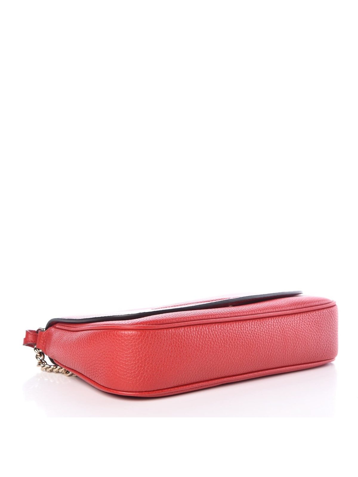 Gucci Soho Disco GG Tassel Chain Crossbody Flap Leather Bag Red