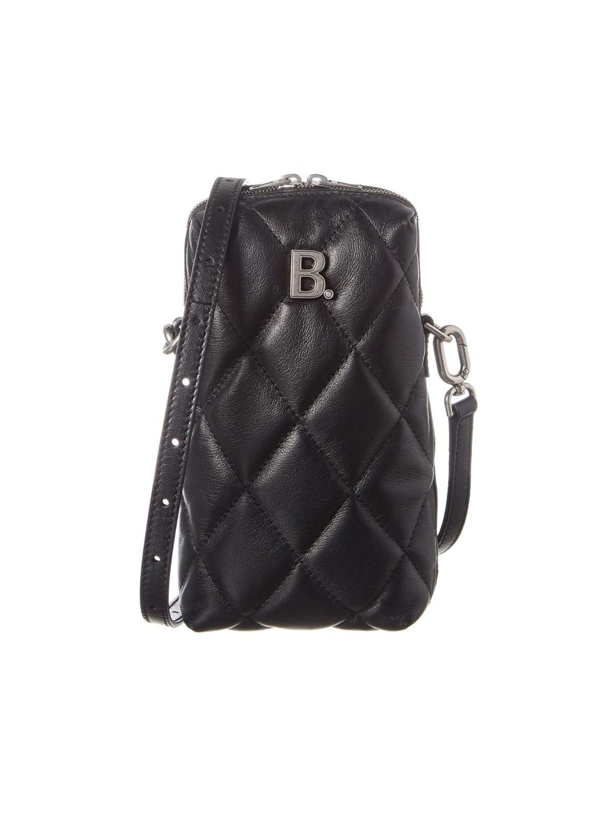 Balenciaga Touch Black Quilted Nappa Leather Puffy Bag