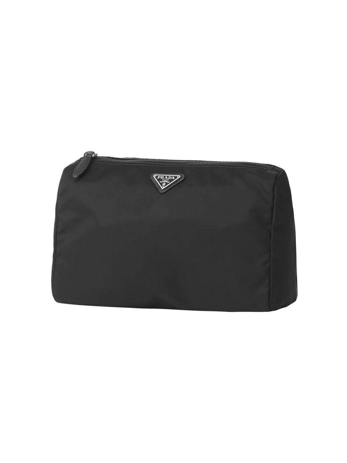 Prada Black Tessuto Nylon Medium Cosmetic Case Clutch