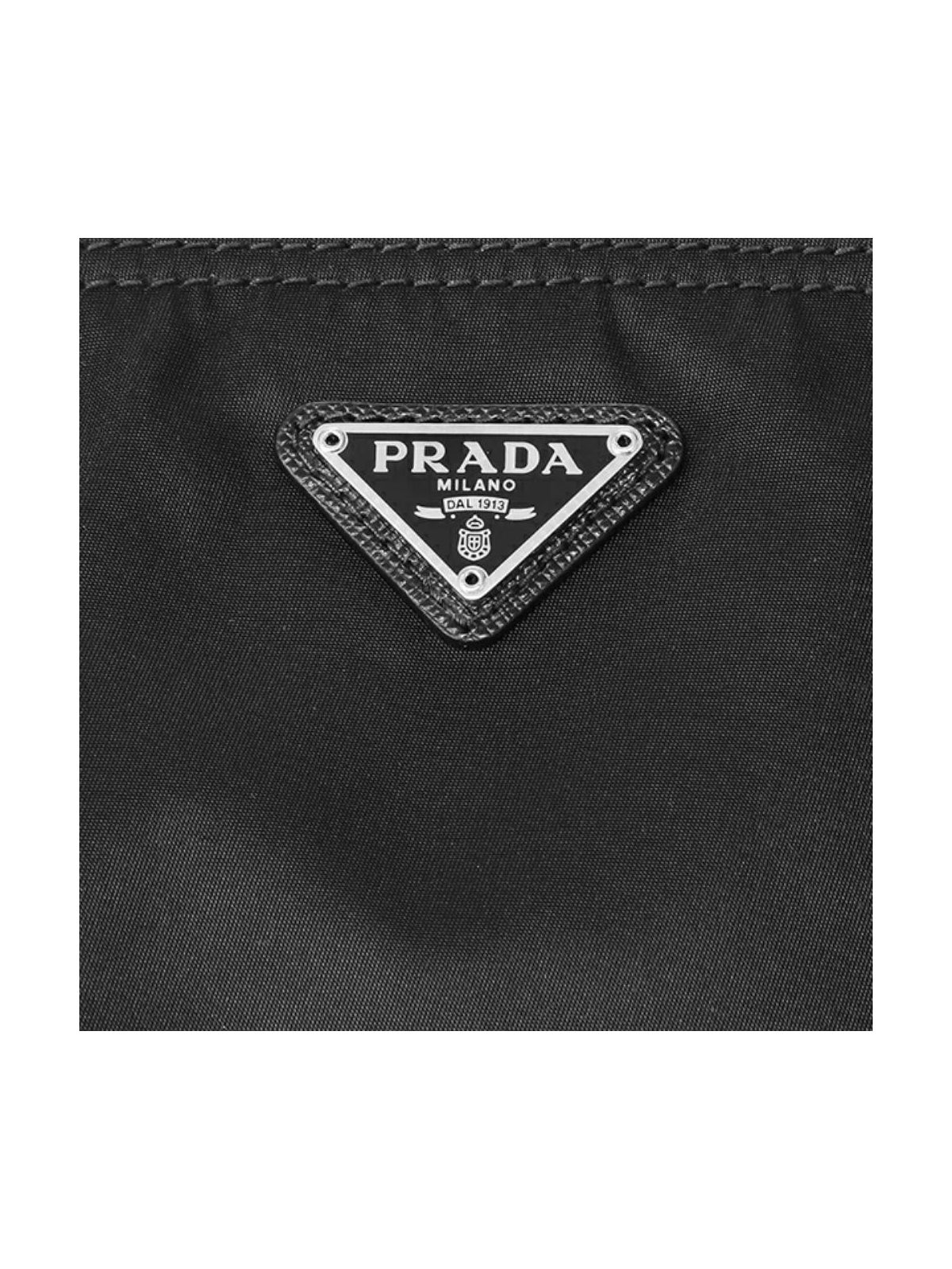 Prada Black Tessuto Nylon Medium Cosmetic Case Clutch