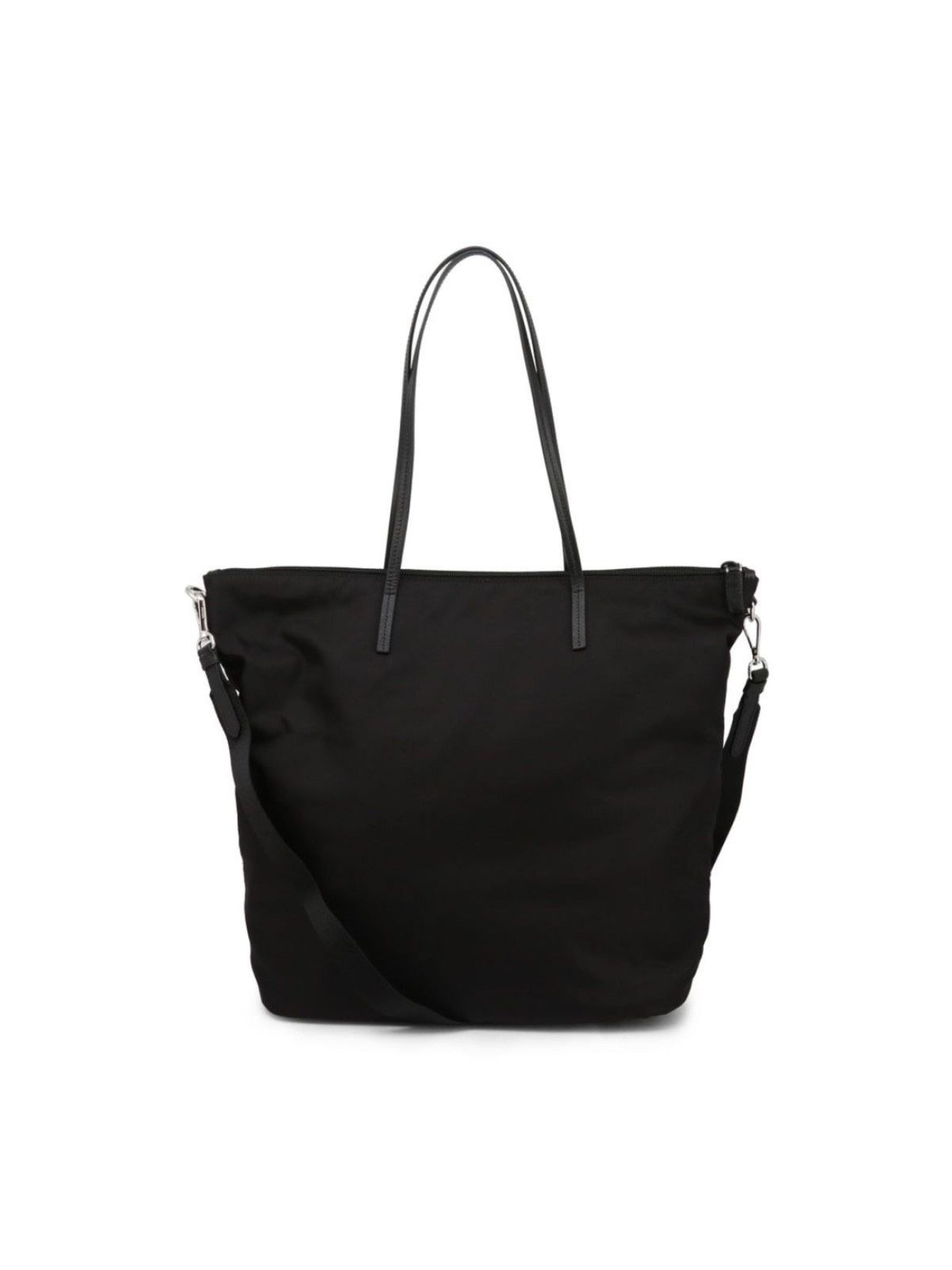 Prada Tessuto Nylon Black Convertible Shopping Tote
