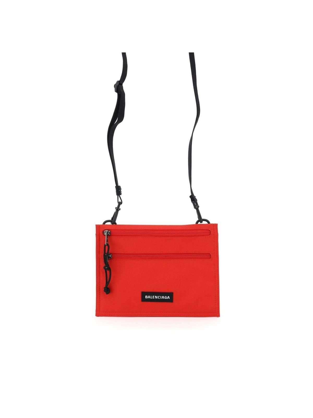 Balenciaga Explorer Bright Red Nylon Pouch Crossbody Bag