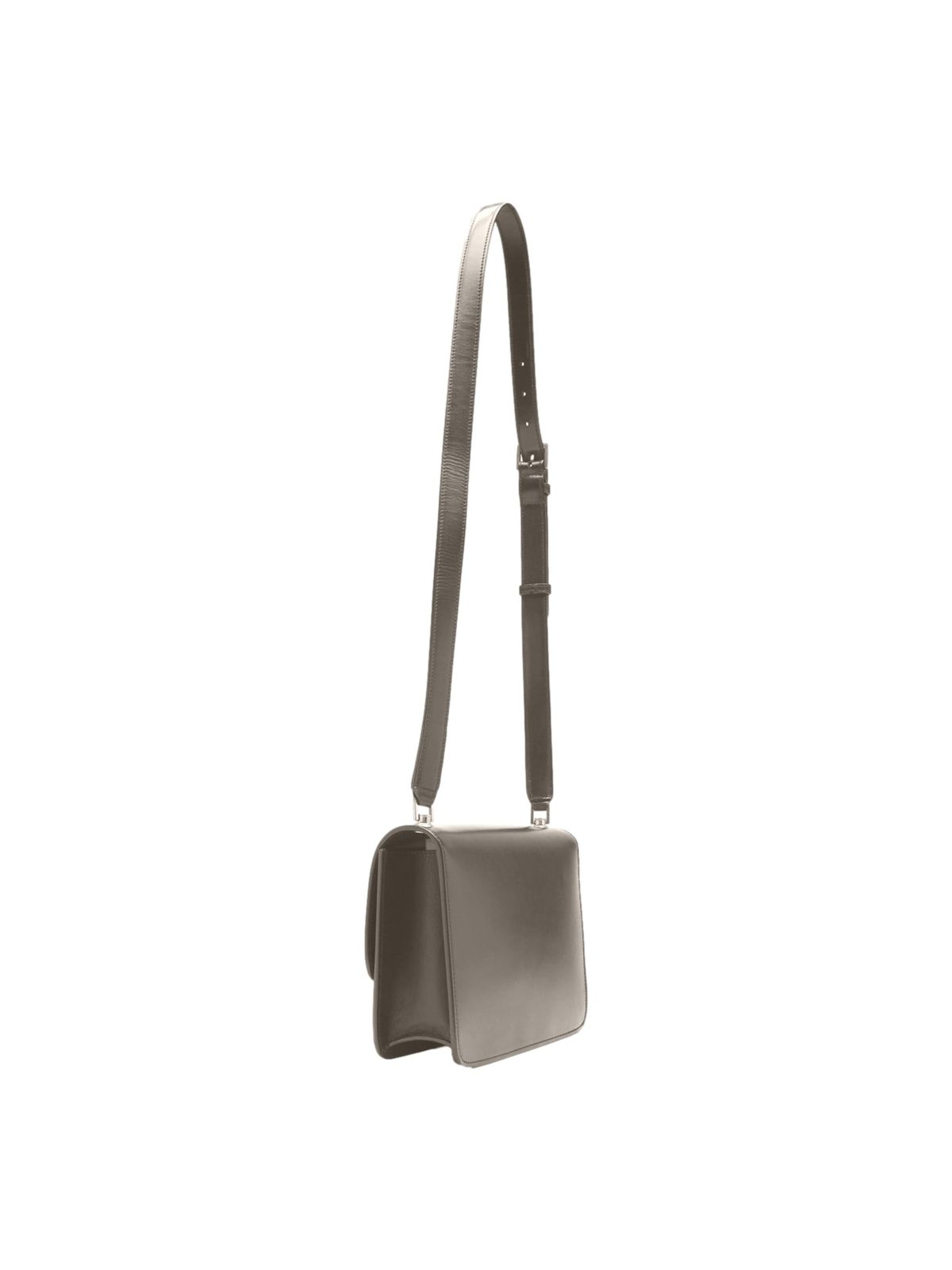 Saint Laurent Carré Shoulder Bag Taupe Calfskin Leather