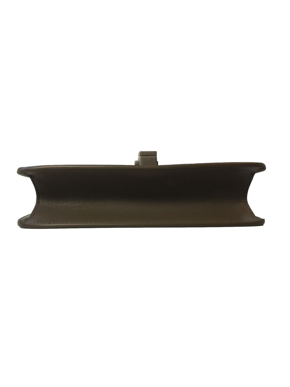 Saint Laurent Carré Shoulder Bag Taupe Calfskin Leather