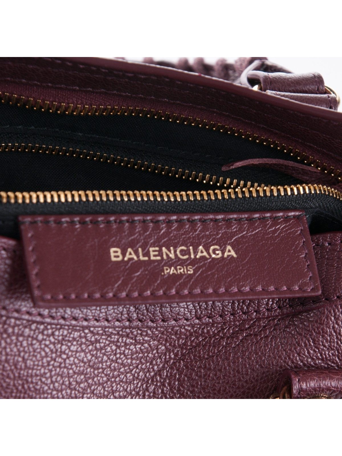 Balenciaga City Small Purple Goat Leather Shoulder Bag with Gold Hardware