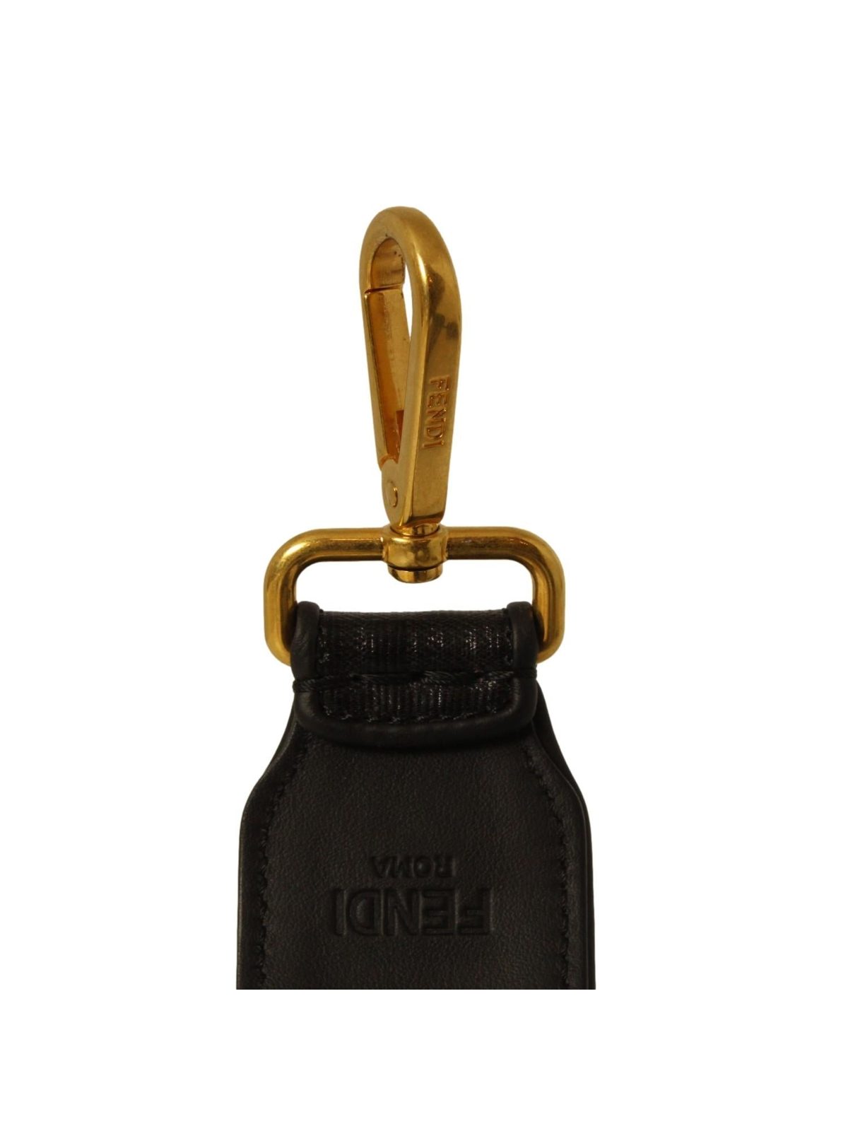 Fendi Strap You FF Zucca Black Glazed Canvas Shoulder Strap