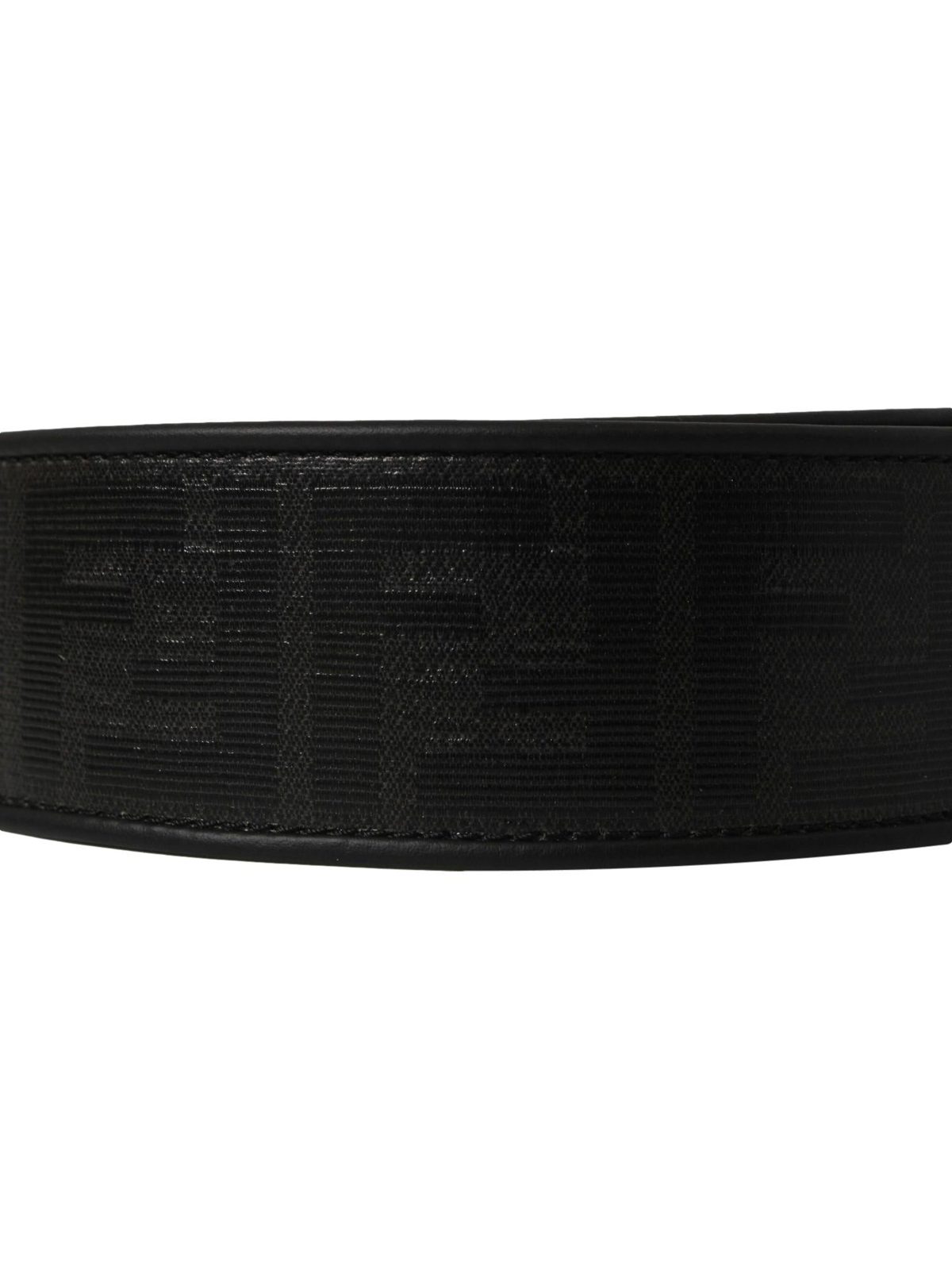 Fendi Strap You FF Zucca Black Glazed Canvas Shoulder Strap