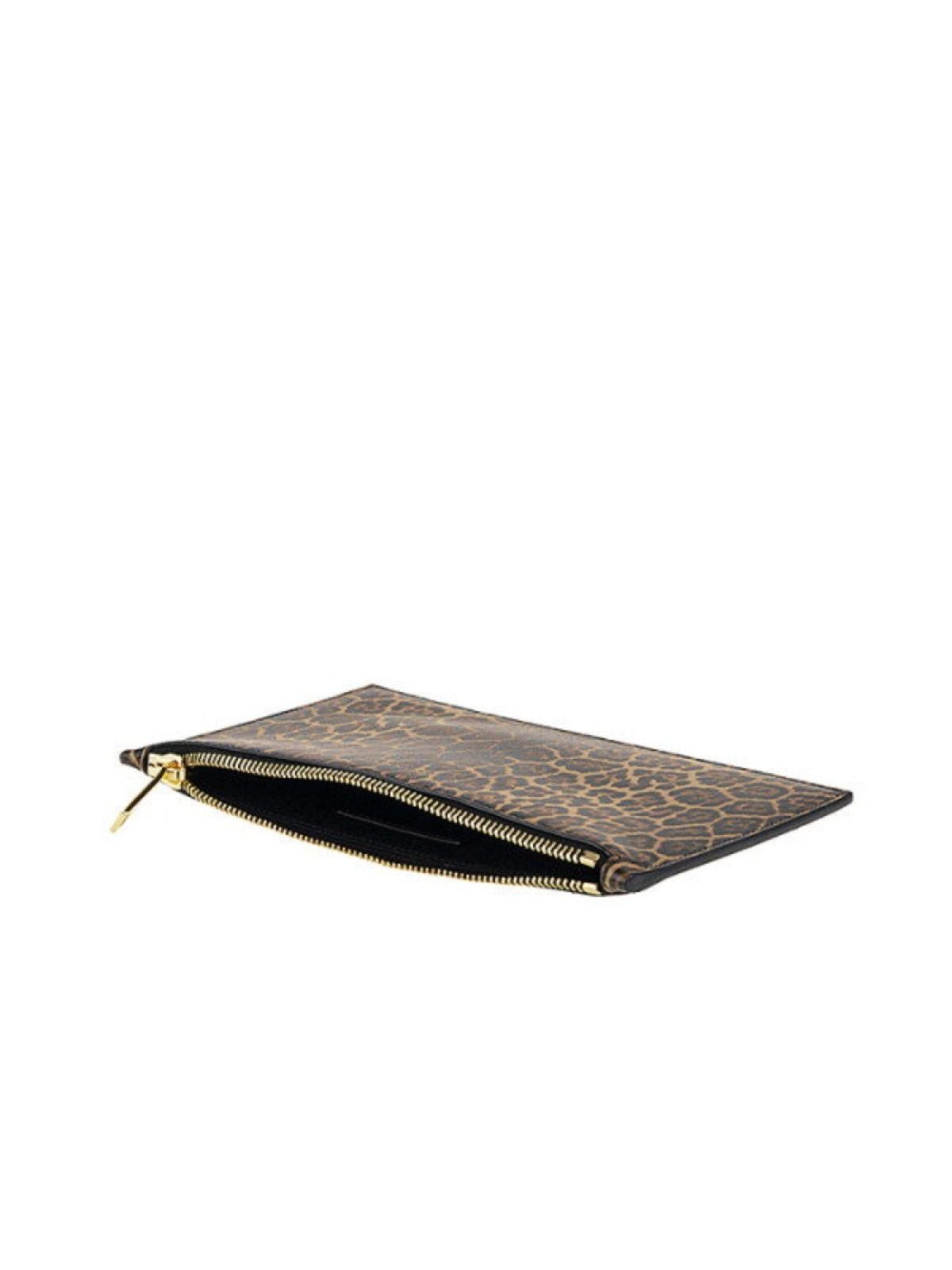 Saint Laurent Leopard Printed Calfskin Leather Small Pouch