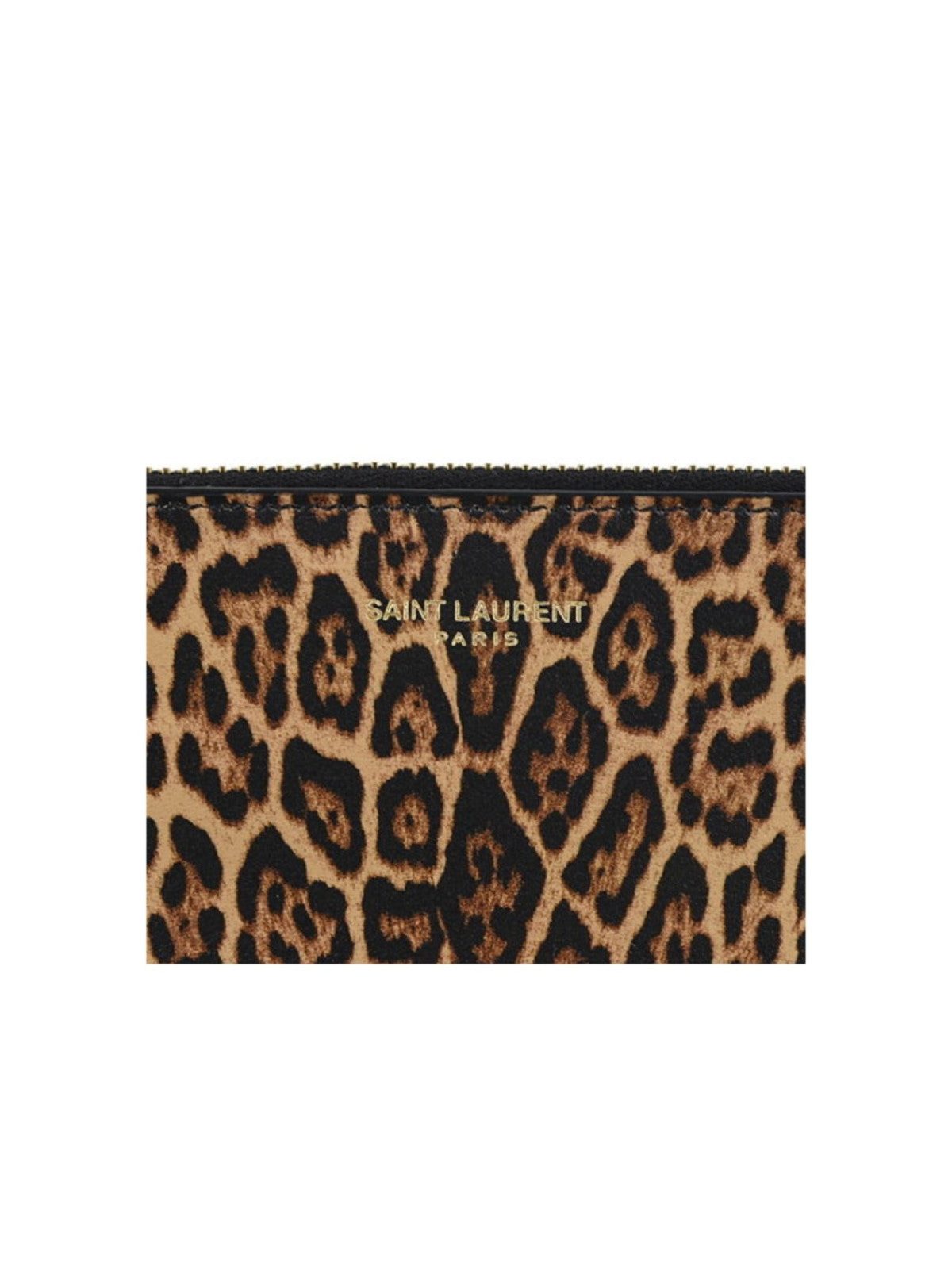 Saint Laurent Leopard Printed Calfskin Leather Small Pouch