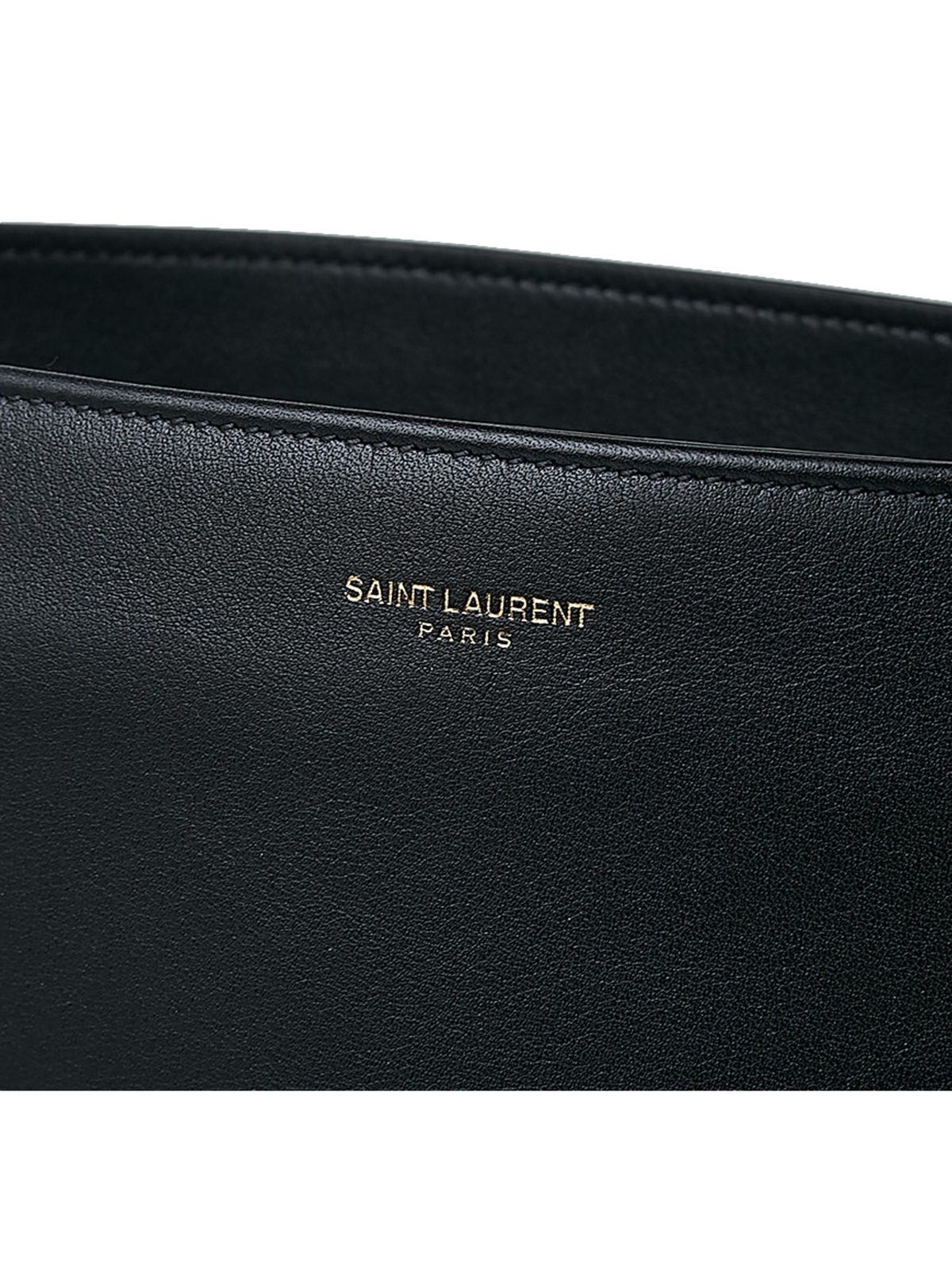 Saint Laurent Siena Ultra Lux Black Calf Leather Chain Shoulder Tote Bag