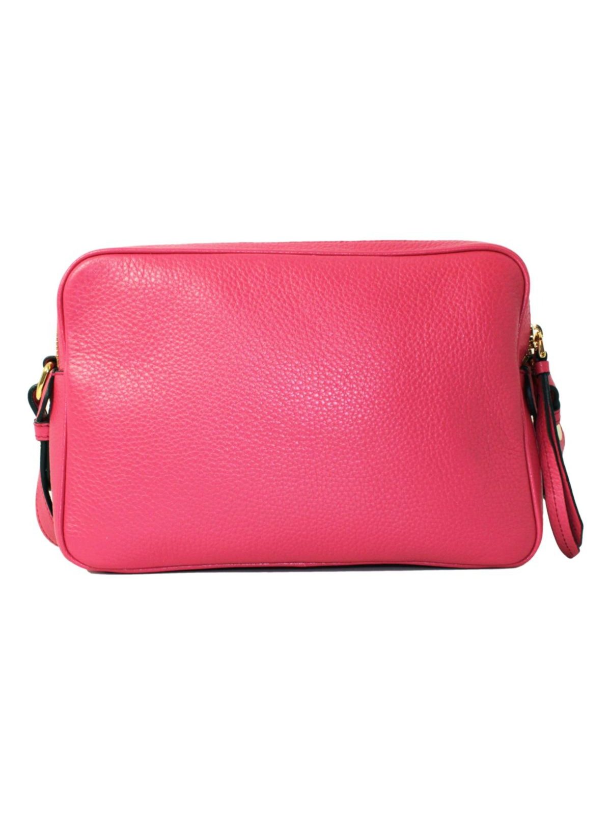 Prada Peonia Pink Vitello Phenix Leather Double Zip Crossbody