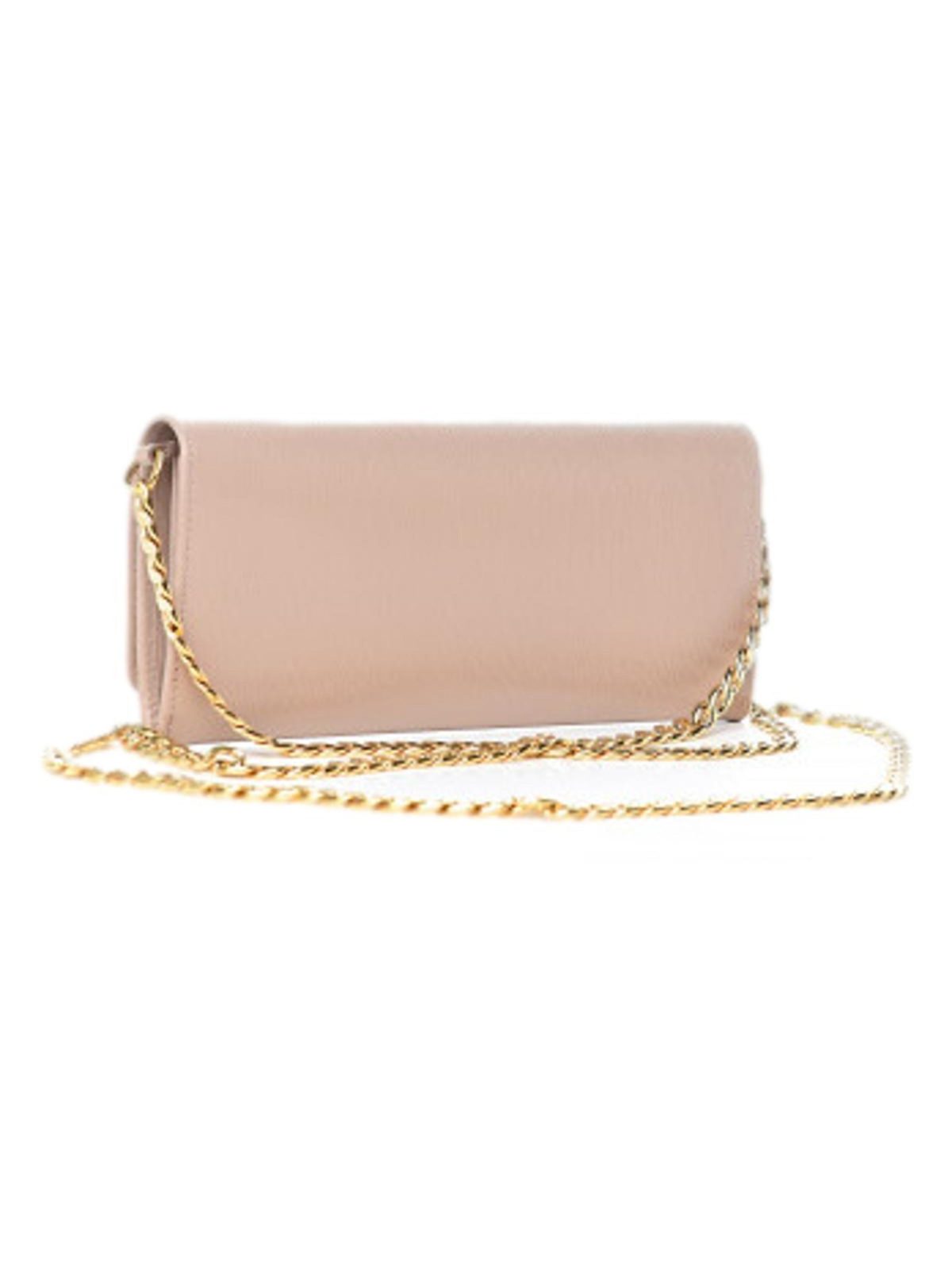 Prada Cipria Beige Vitello Move Leather Chain Wallet Crossbody