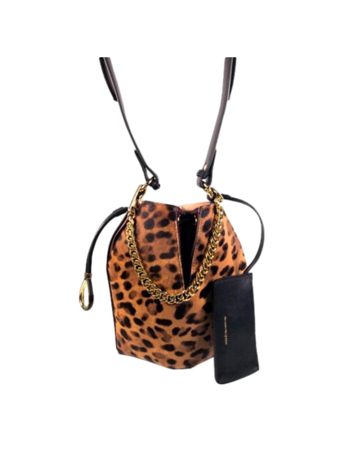 Alexander McQueen The Bucket Bag Leopard Print Pony Hair