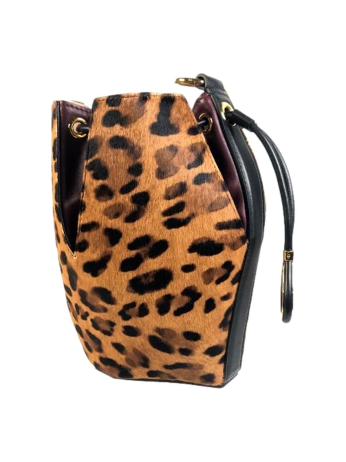 Alexander McQueen The Bucket Bag Leopard Print Pony Hair