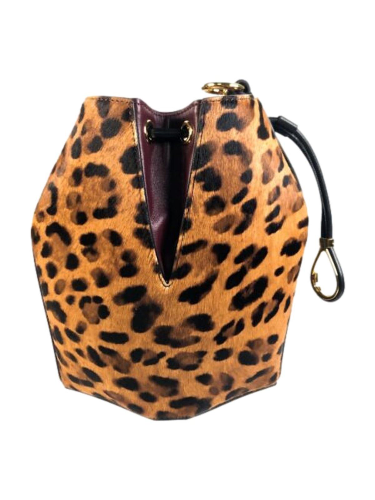 Alexander McQueen The Bucket Bag Leopard Print Pony Hair