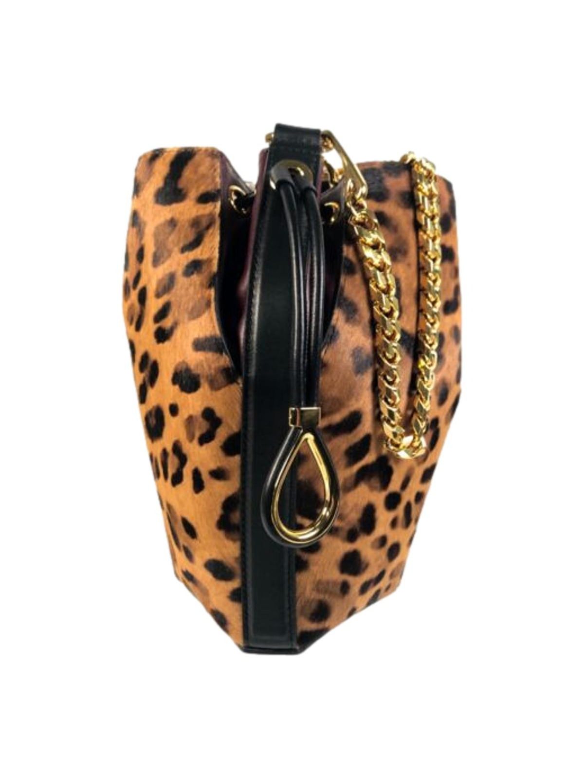 Alexander McQueen The Bucket Bag Leopard Print Pony Hair