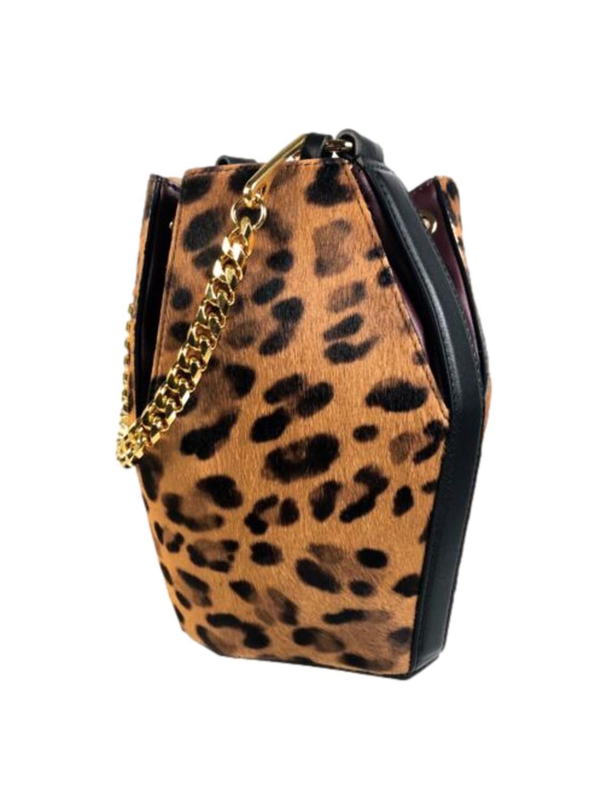 Alexander McQueen The Bucket Bag Leopard Print Pony Hair