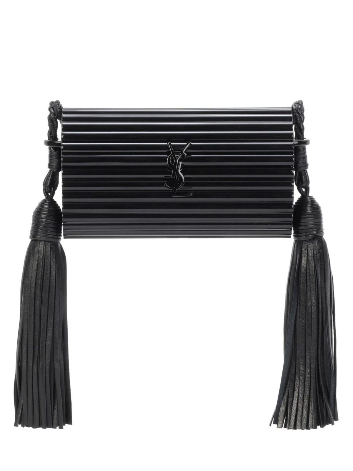 Saint Laurent Opium Plexiglass Minaudière Box Bag Black