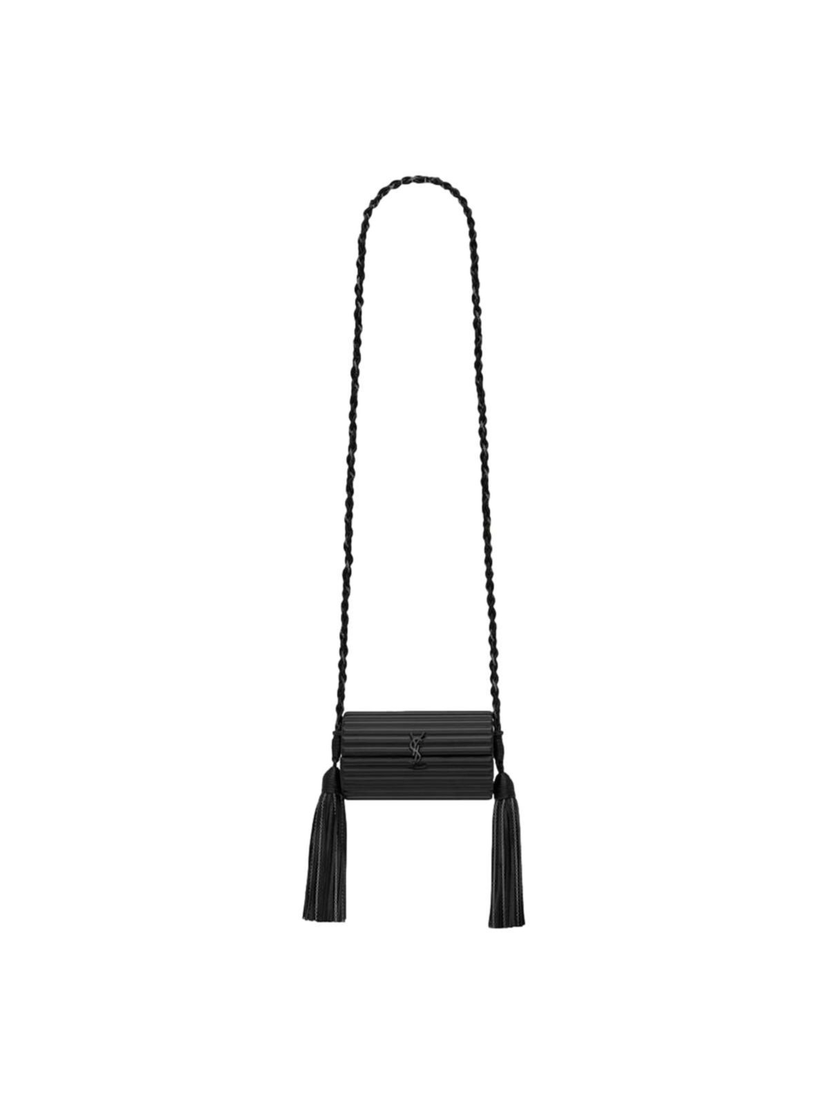 Saint Laurent Opium Plexiglass Minaudière Box Bag Black