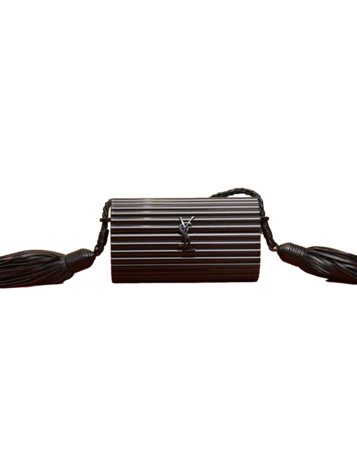 Saint Laurent Opium Plexiglass Minaudière Box Bag Black