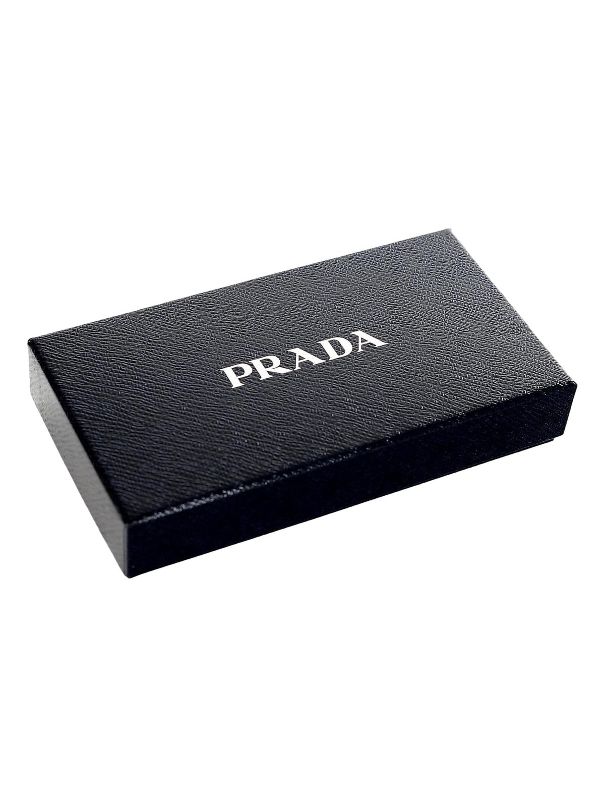 Prada Black Vitello Move Leather Chain Crossbody Wallet Clutch