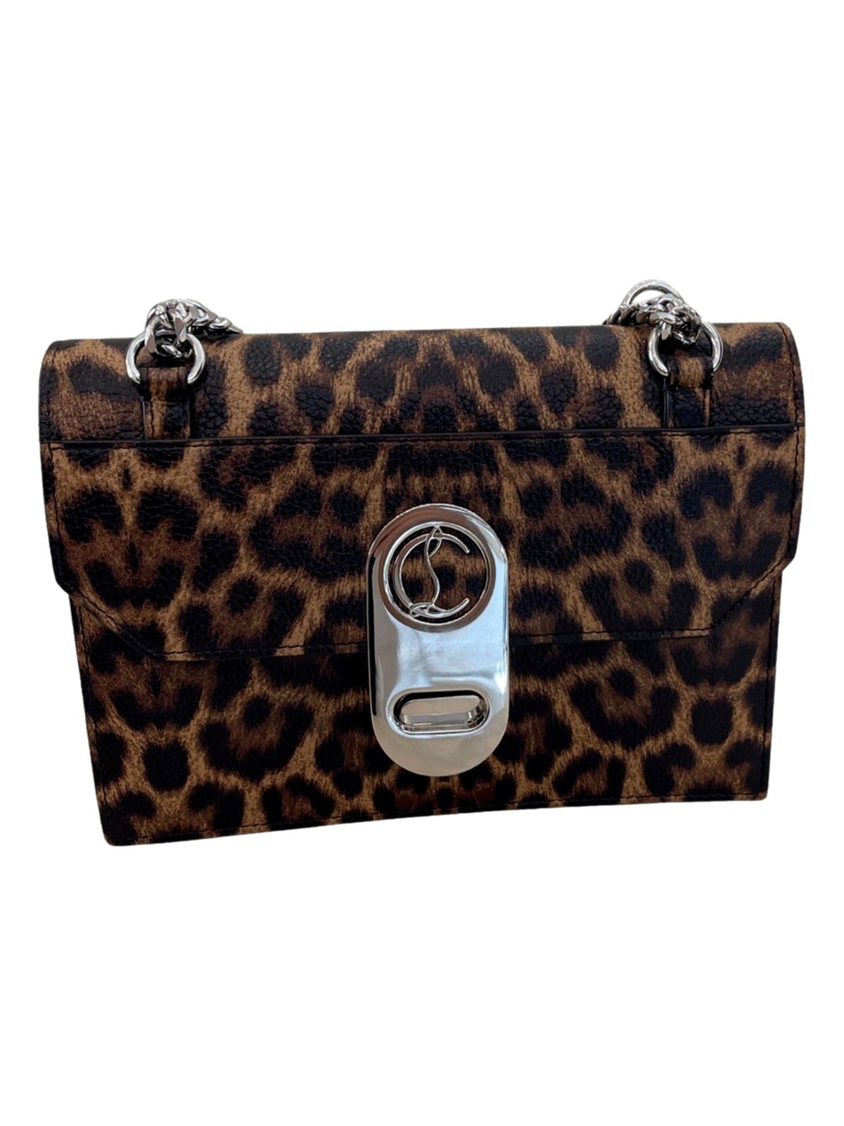Christian Louboutin Elisa Calf Empire Leopard Leather Shoulder Crossbody Bag