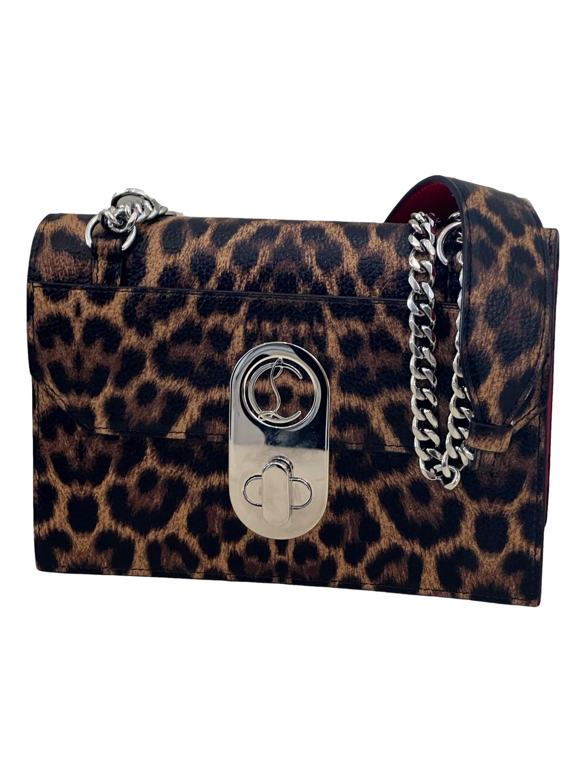 Christian Louboutin Elisa Calf Empire Leopard Leather Shoulder Crossbody Bag