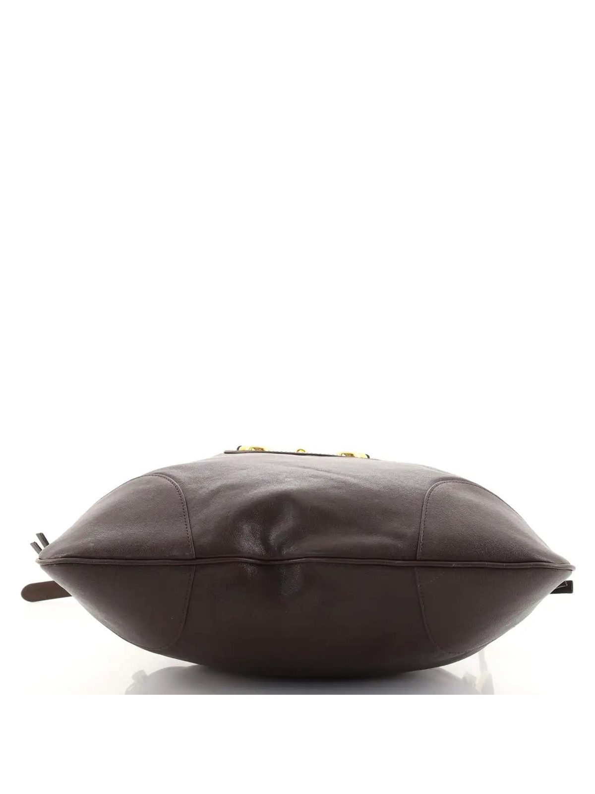 Gucci 1955 Morsetto Large Leather Horsebit Drawstring Brown Bucket Bag