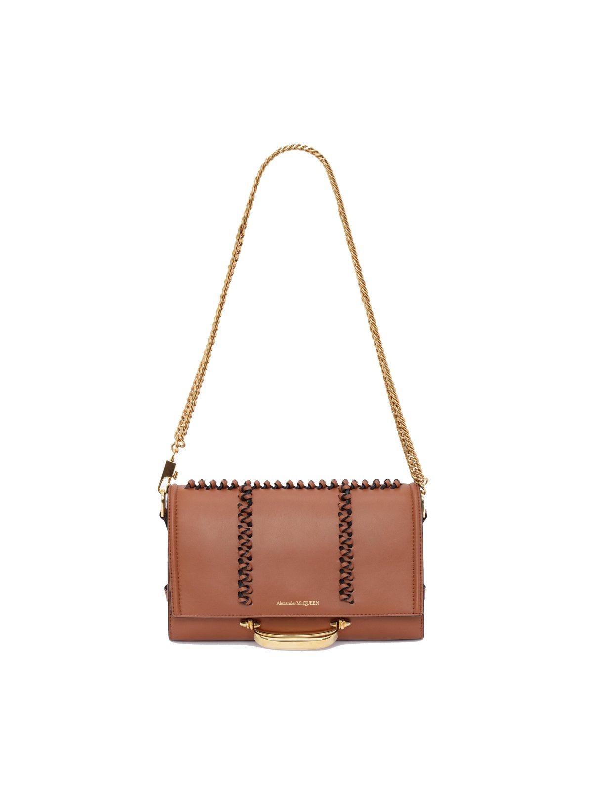 Alexander McQueen The Story Knotted Brown Handbag