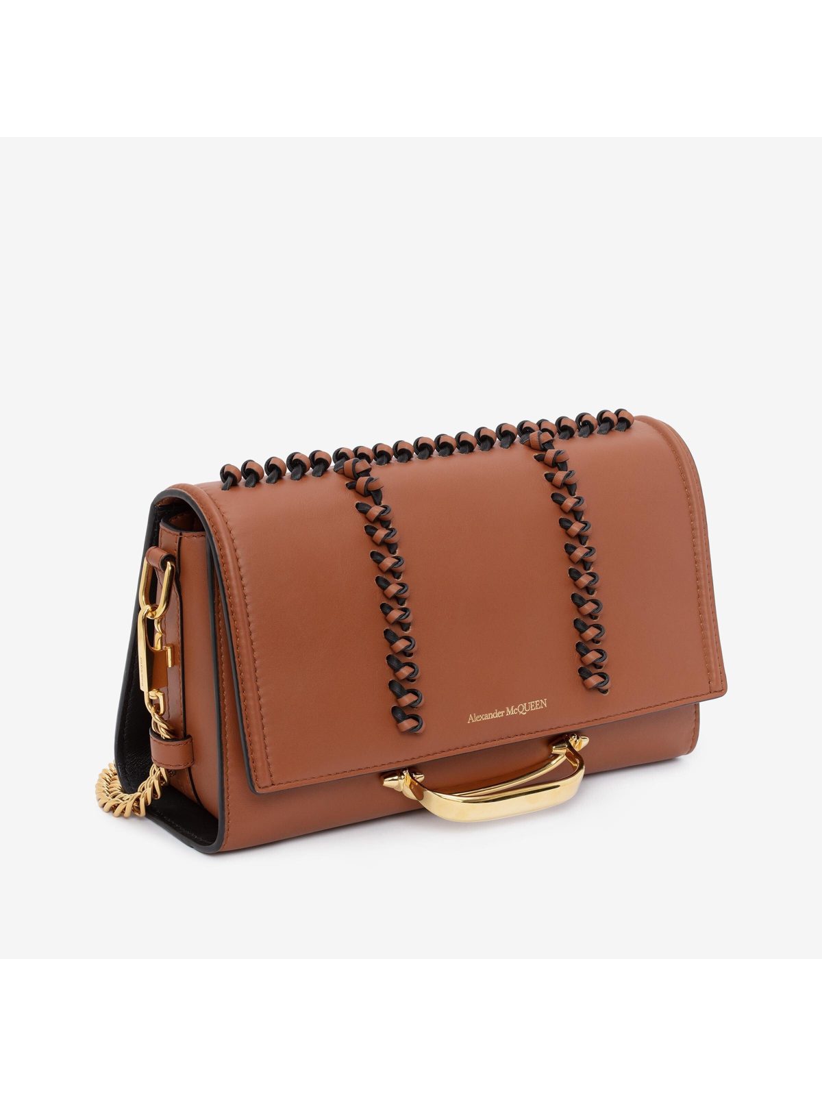 Alexander McQueen The Story Knotted Brown Handbag