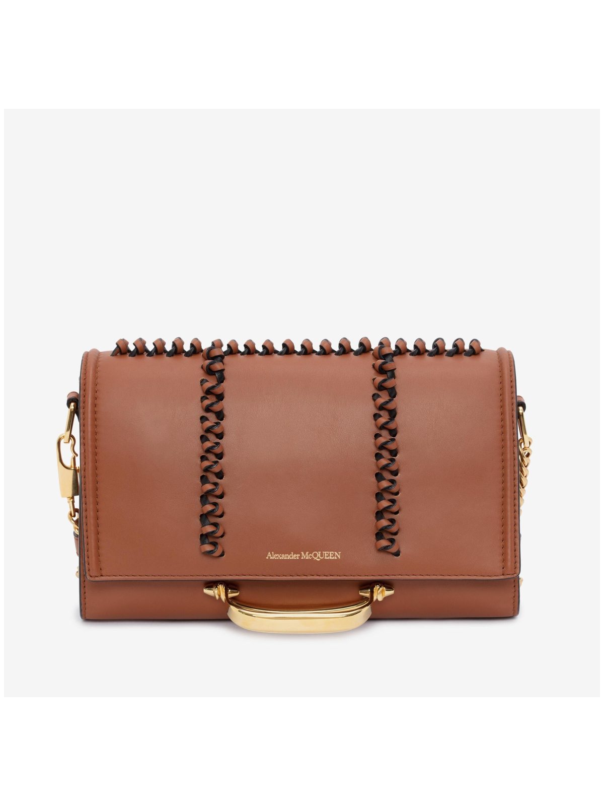 Alexander McQueen The Story Knotted Brown Handbag