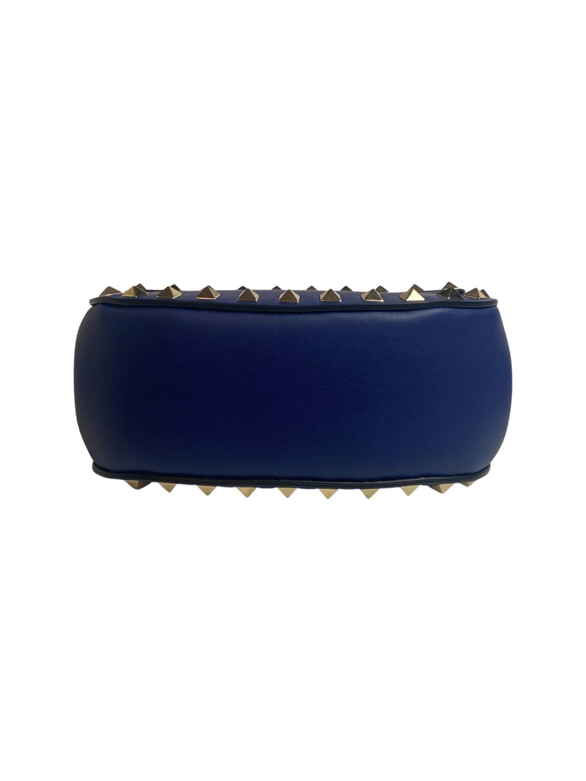 Valentino Garavani Rockstud Blue Leather Small Chain Crossbody Bag