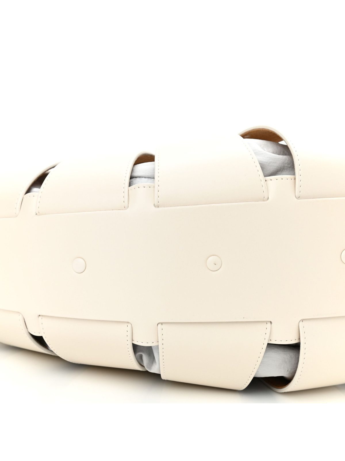 Bottega Veneta The Shell Bag Frost White French Calfskin Shoulder Bag