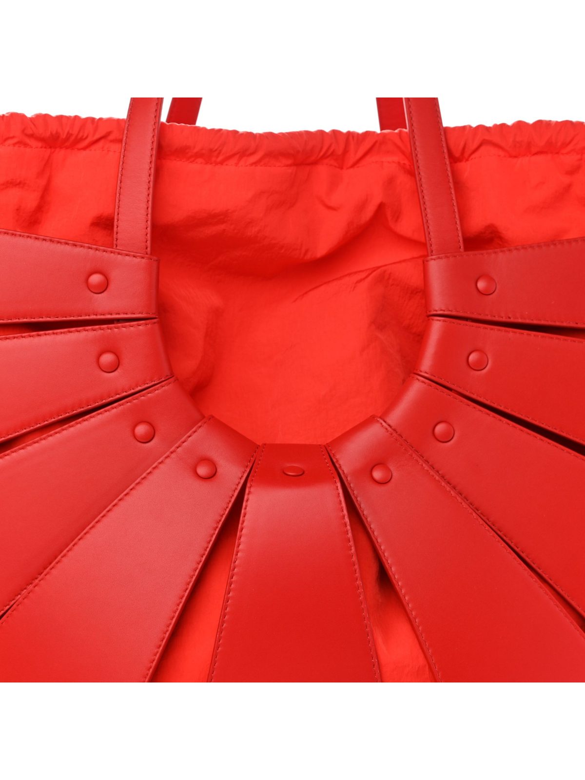 Bottega Veneta The Shell Chili Tomato French Calfskin Leather Shoulder Bag