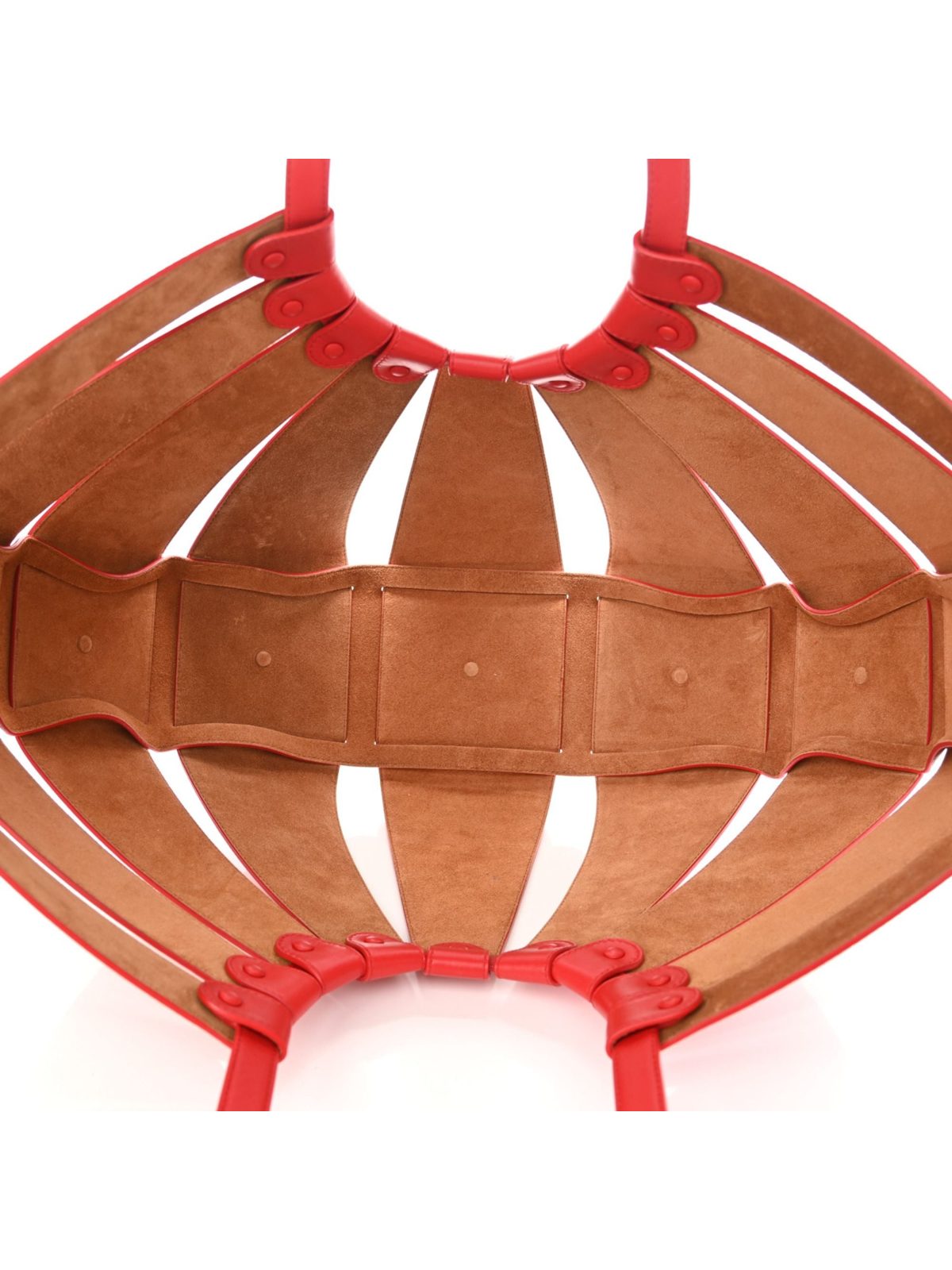 Bottega Veneta The Shell Chili Tomato French Calfskin Leather Shoulder Bag