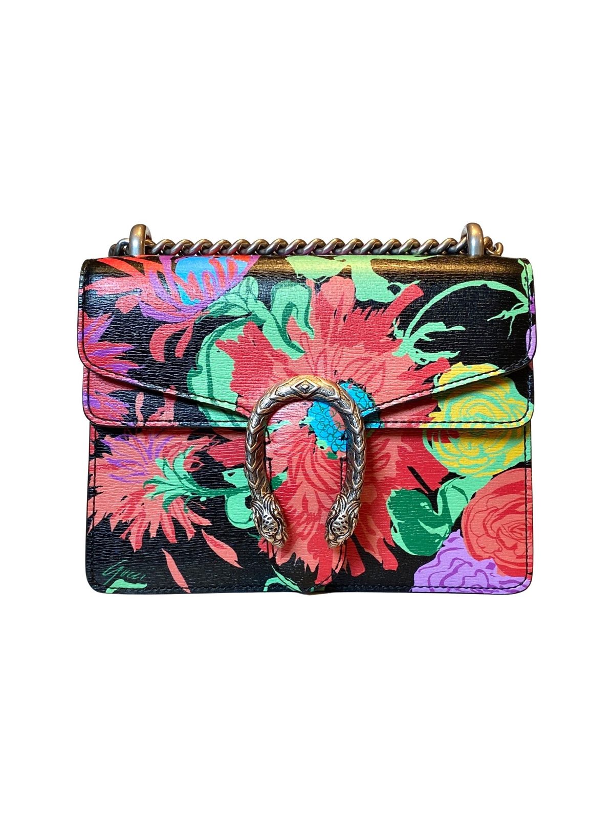 Gucci x Ken Scott Dionysus Small Shoulder Bag Floral Print Leather
