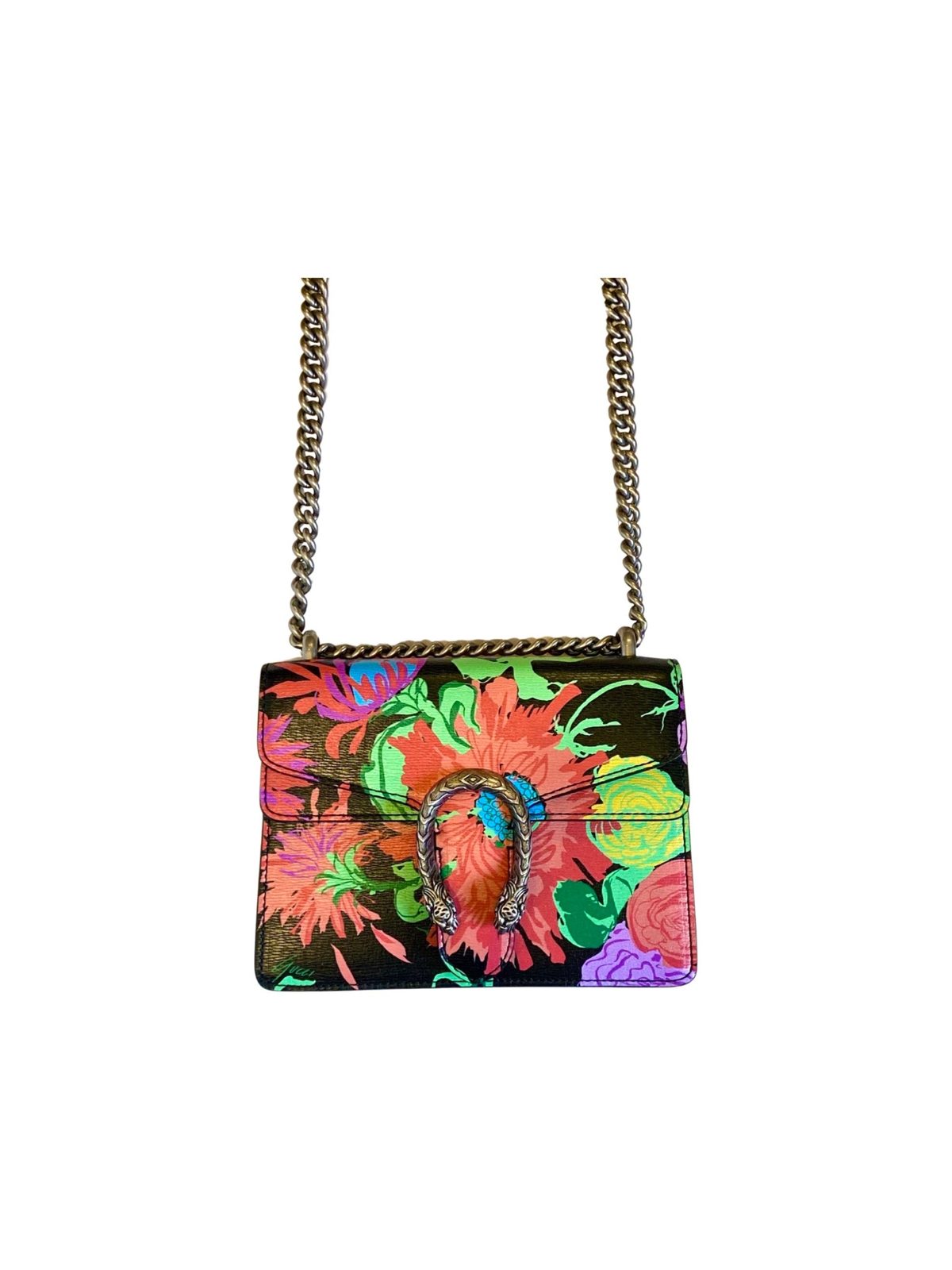 Gucci x Ken Scott Dionysus Small Shoulder Bag Floral Print Leather