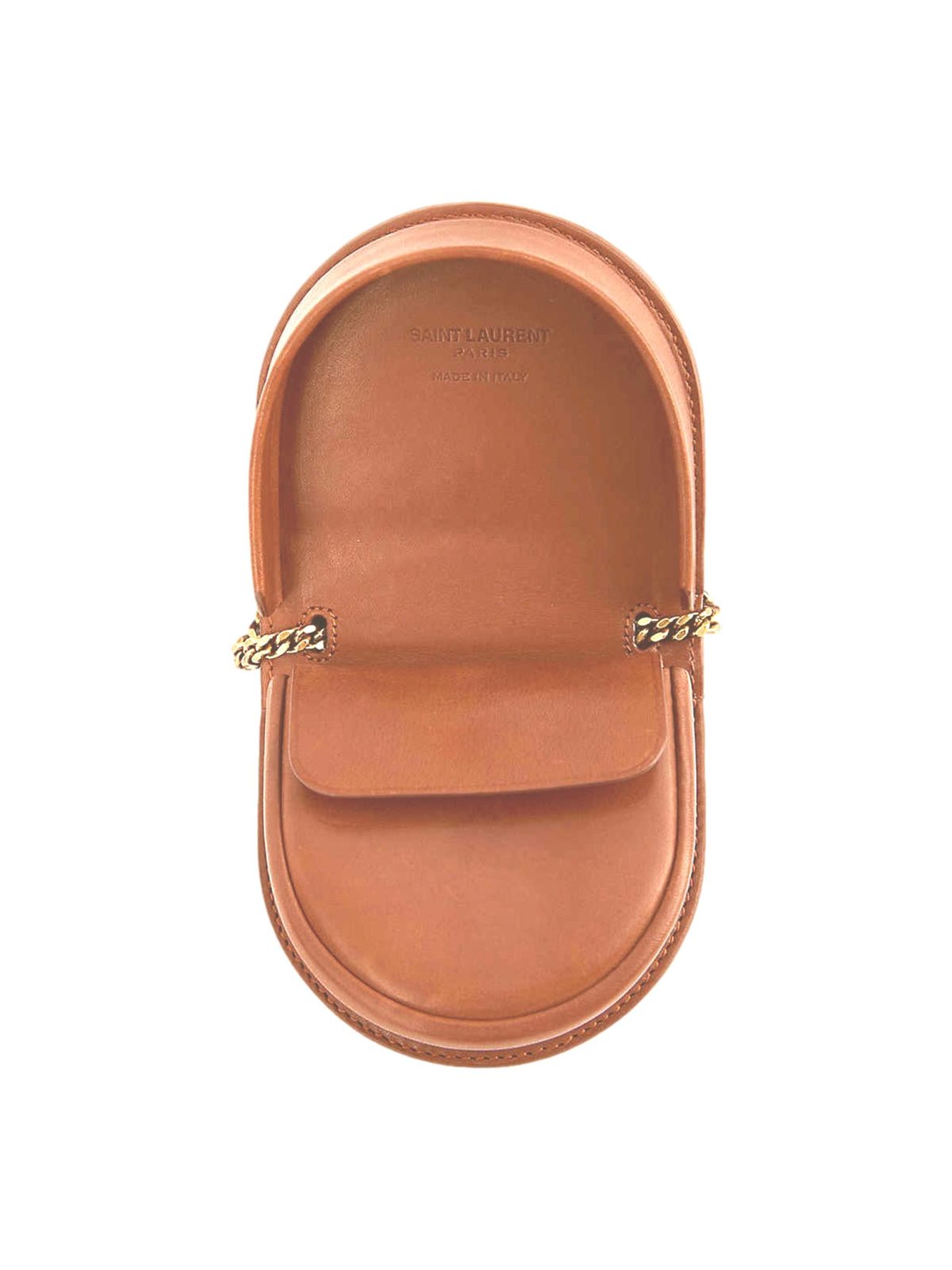 Saint Laurent Baby Kaia Satchel Brown Smooth Leather Micro Bag