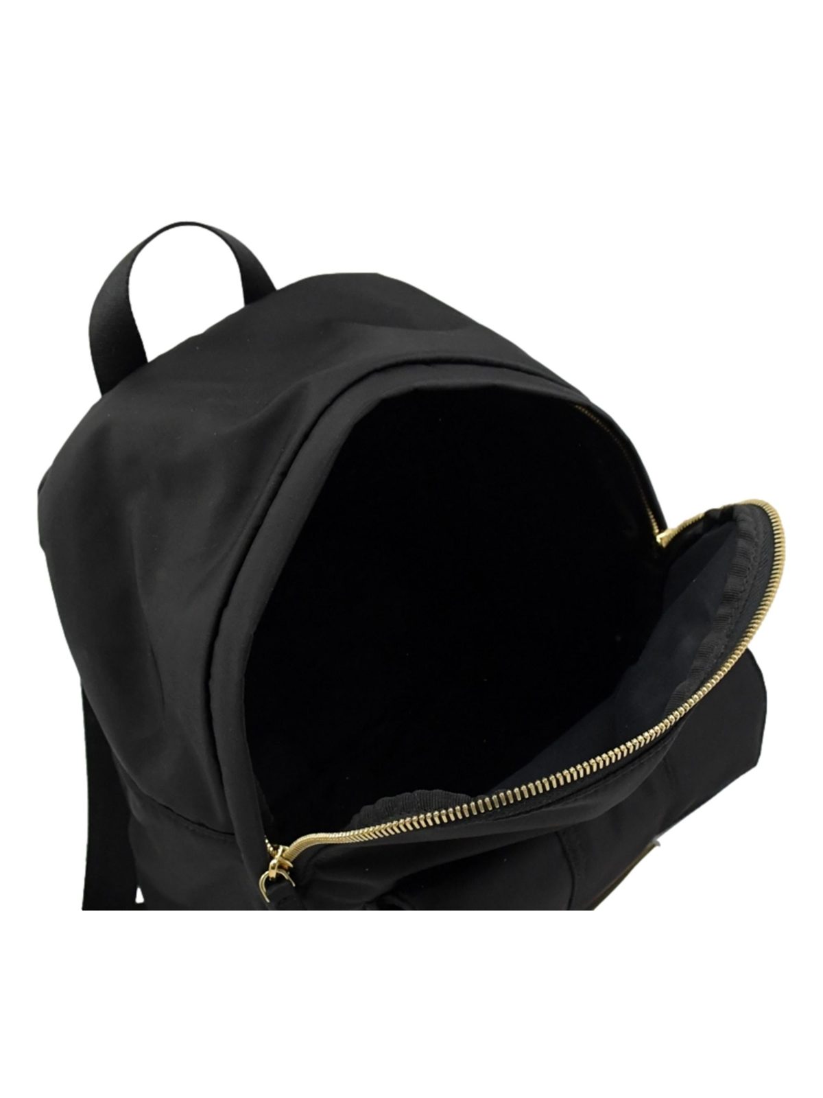Fendi Baguette Black Nylon Small Backpack Travel Bag Gold Logo