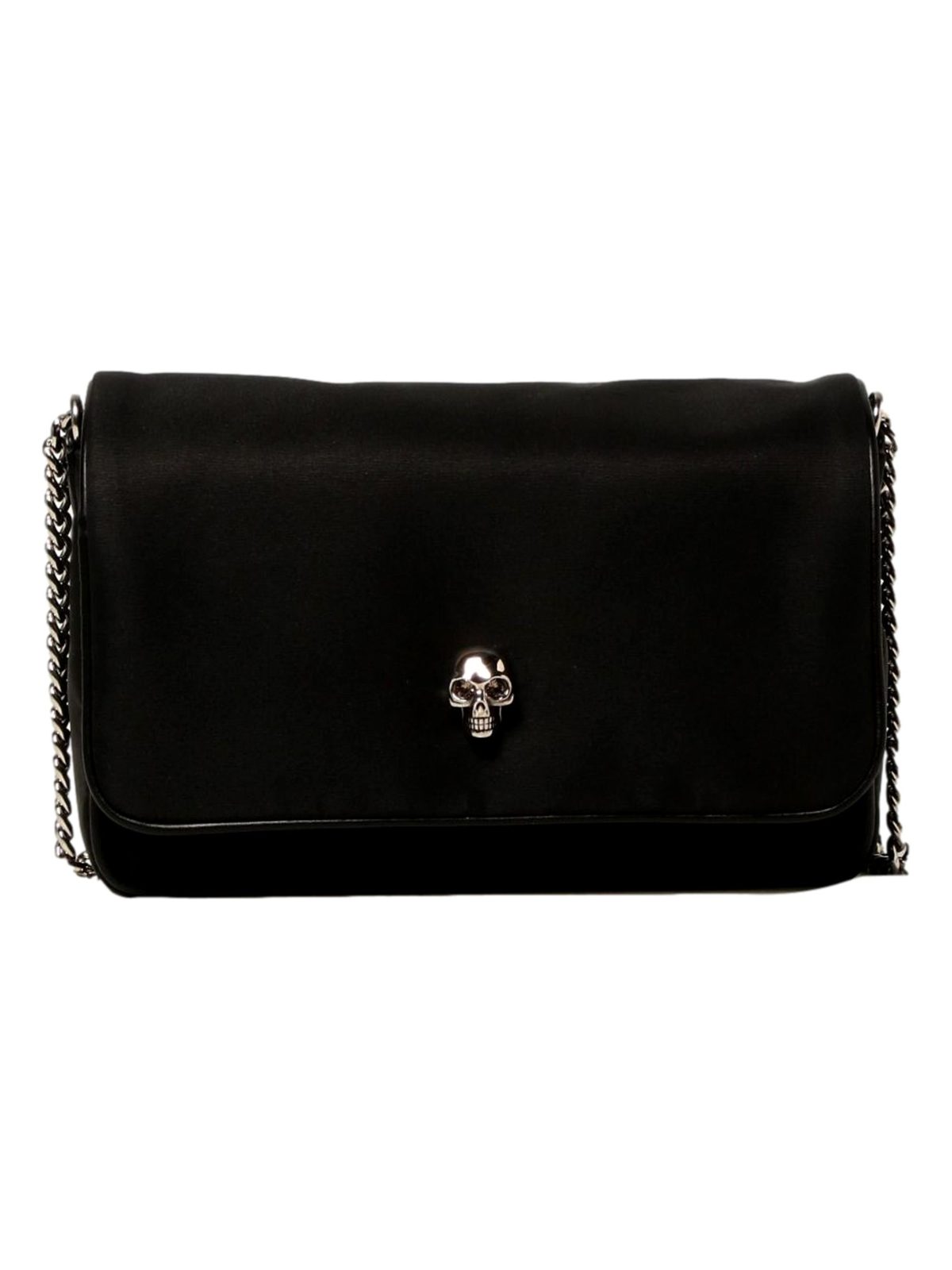 Alexander McQueen Small Black Nylon Skull Shoulder Bag